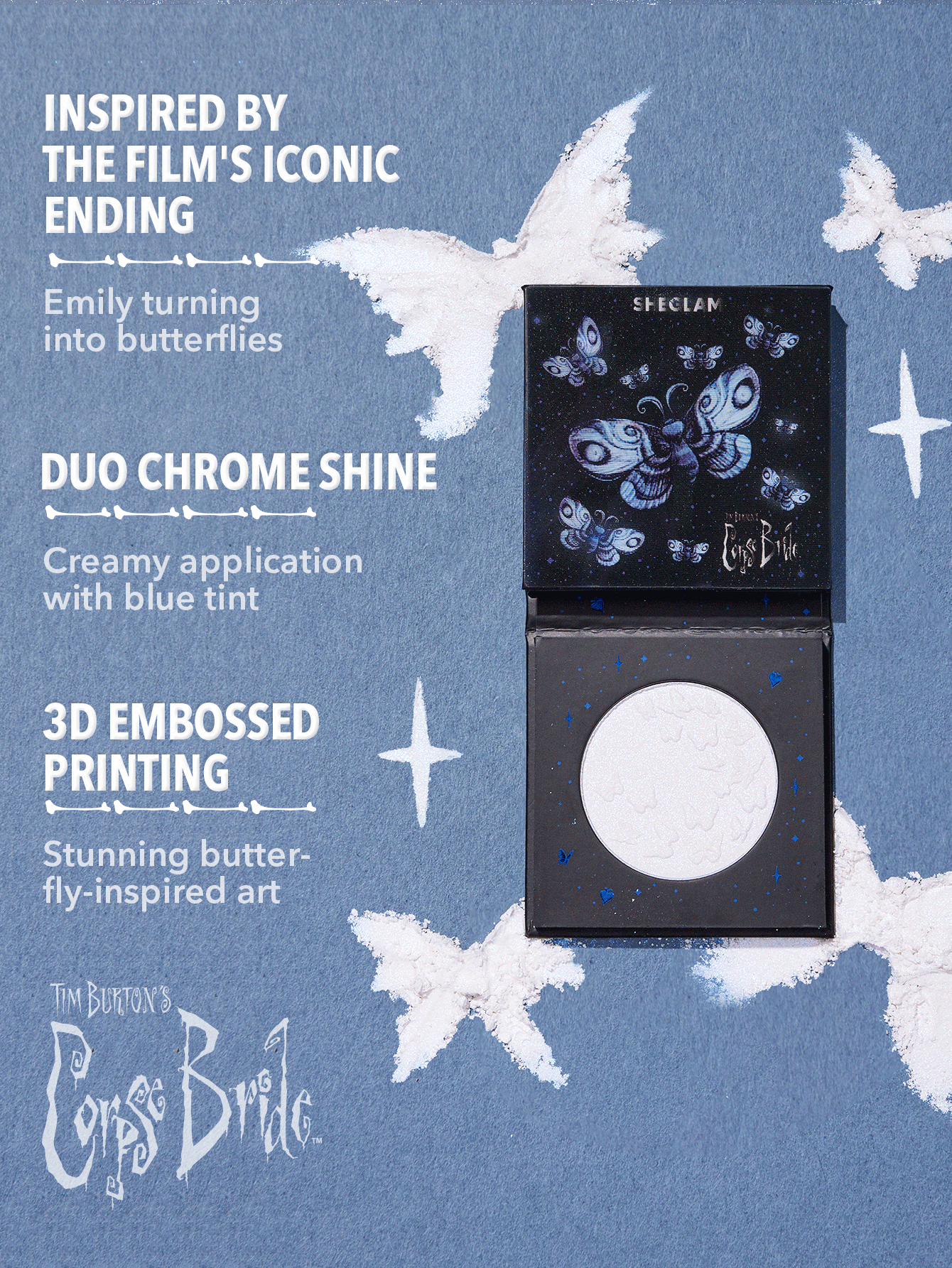 SHEGLAM x Tim Burton's Corpse Bride Highlighter — Into Butterflies