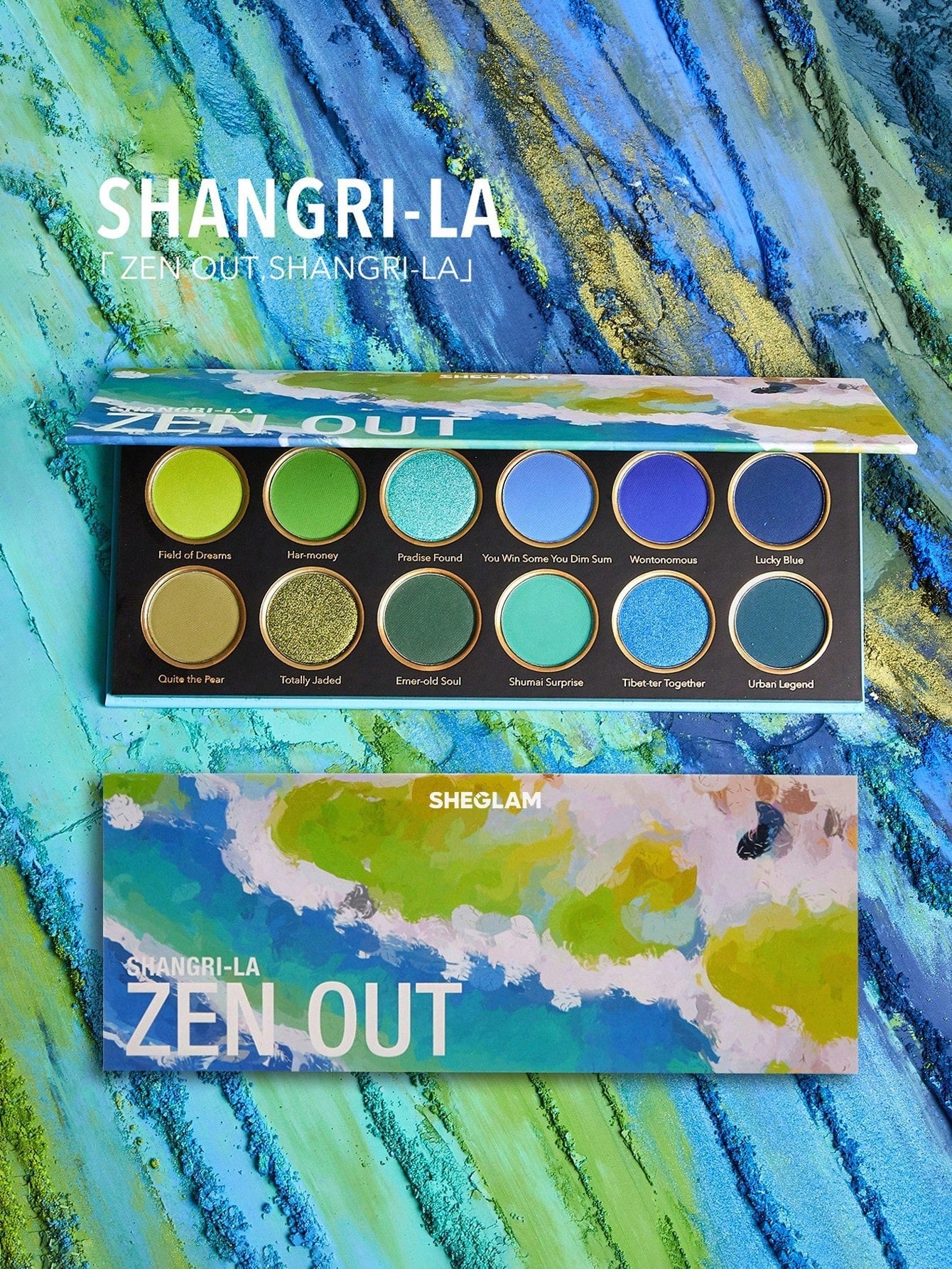 SHEGLAM Shangri-La Zen Out Eyeshadow Palette — 12 Shades