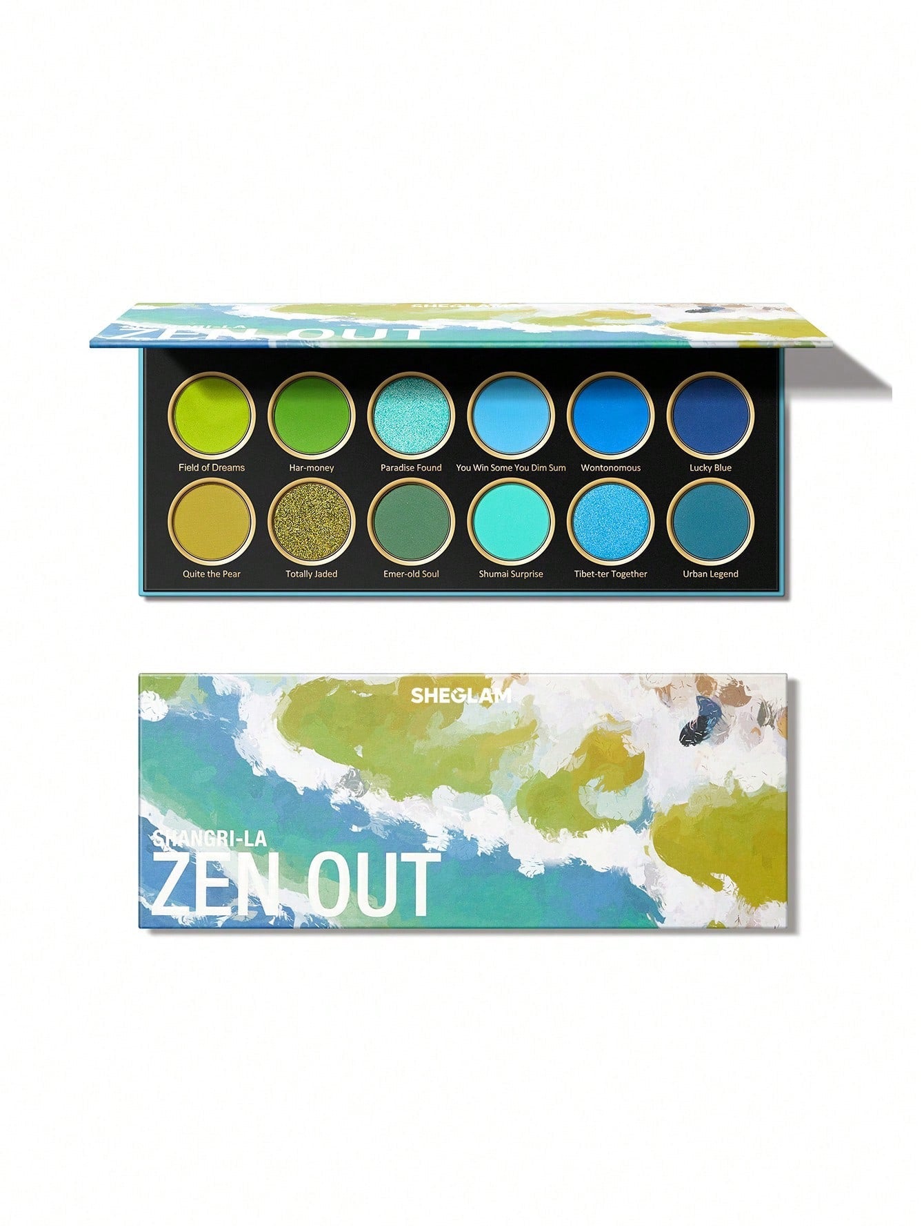 SHEGLAM Shangri-La Zen Out Eyeshadow Palette — 12 Shades