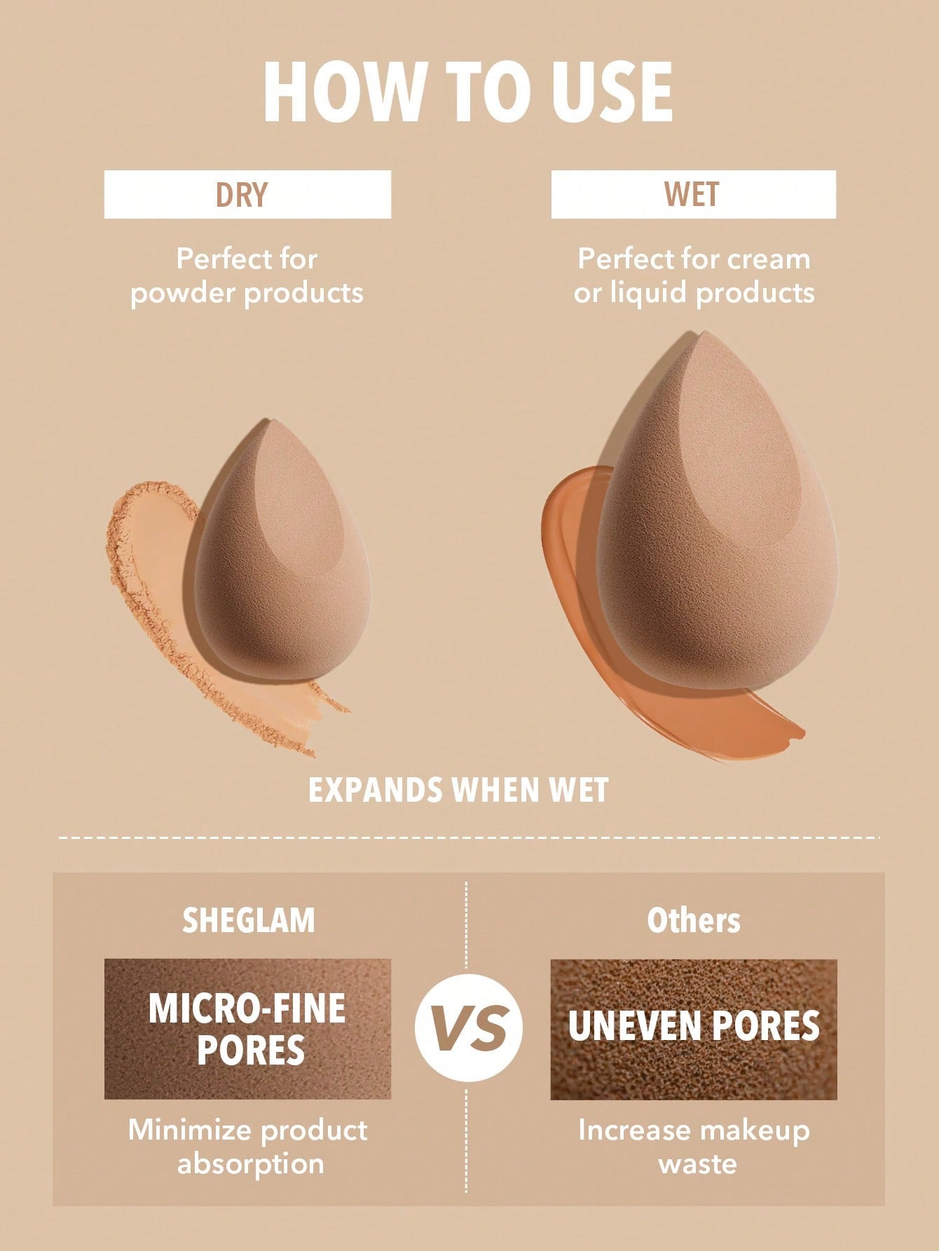 SHEGLAM Micro-Fine Pore Makeup Sponge