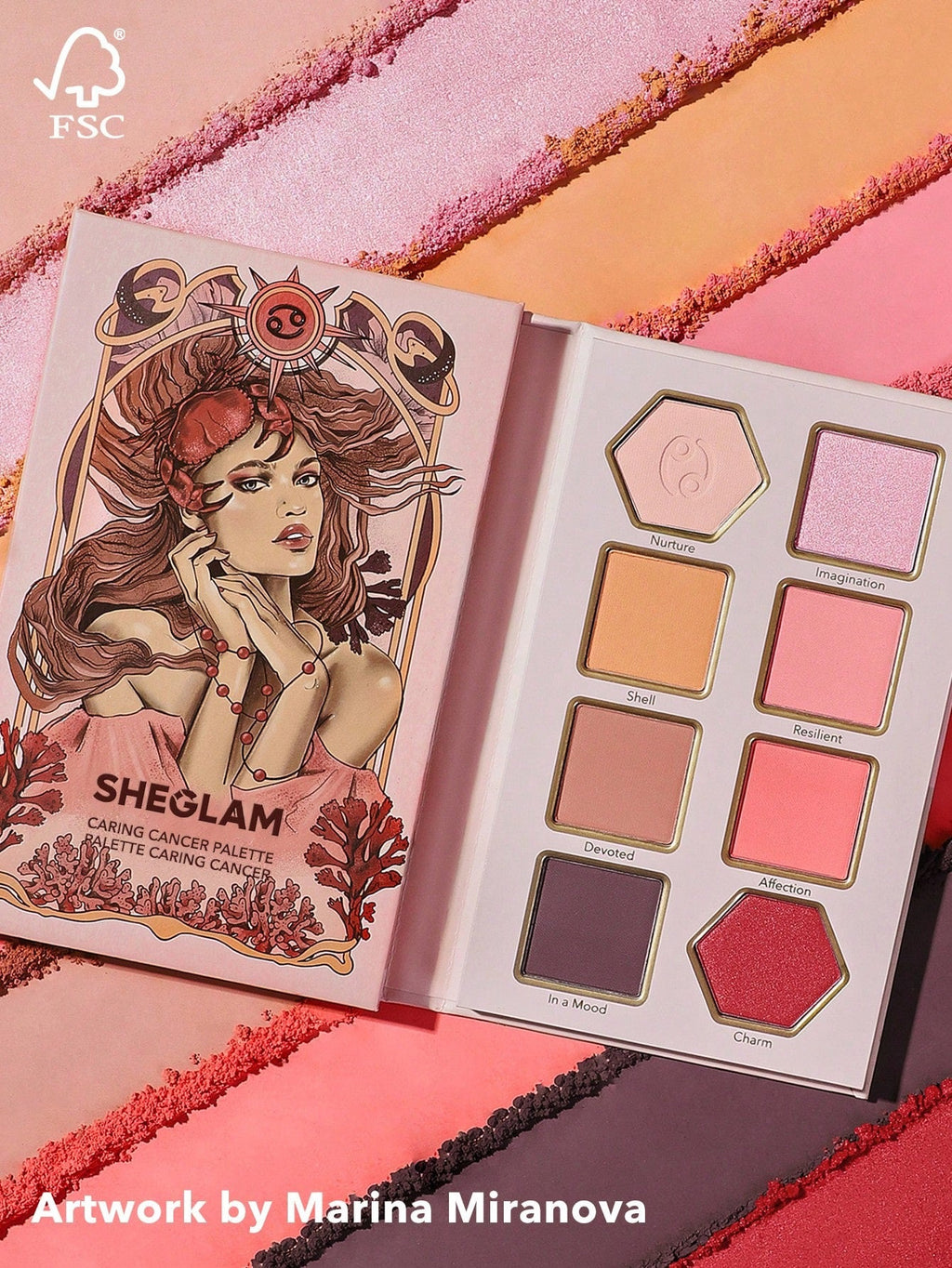 SHEGLAM Caring Cancer Eyeshadow Palette — 8 Shades