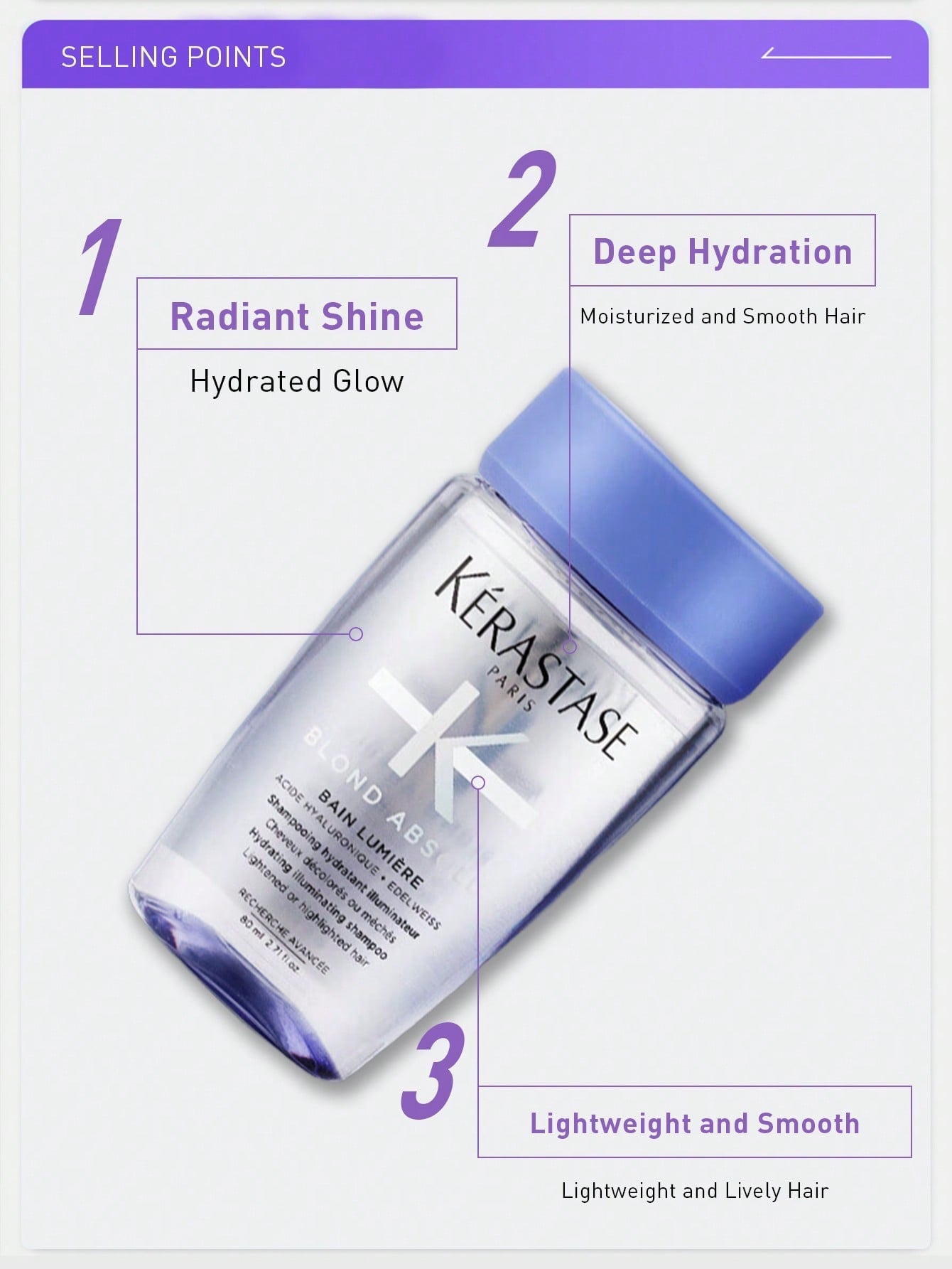 Kérastase Blond Absolu Bain Lumière Hydrating Illuminating Shampoo — 80ml / 2.71 fl oz