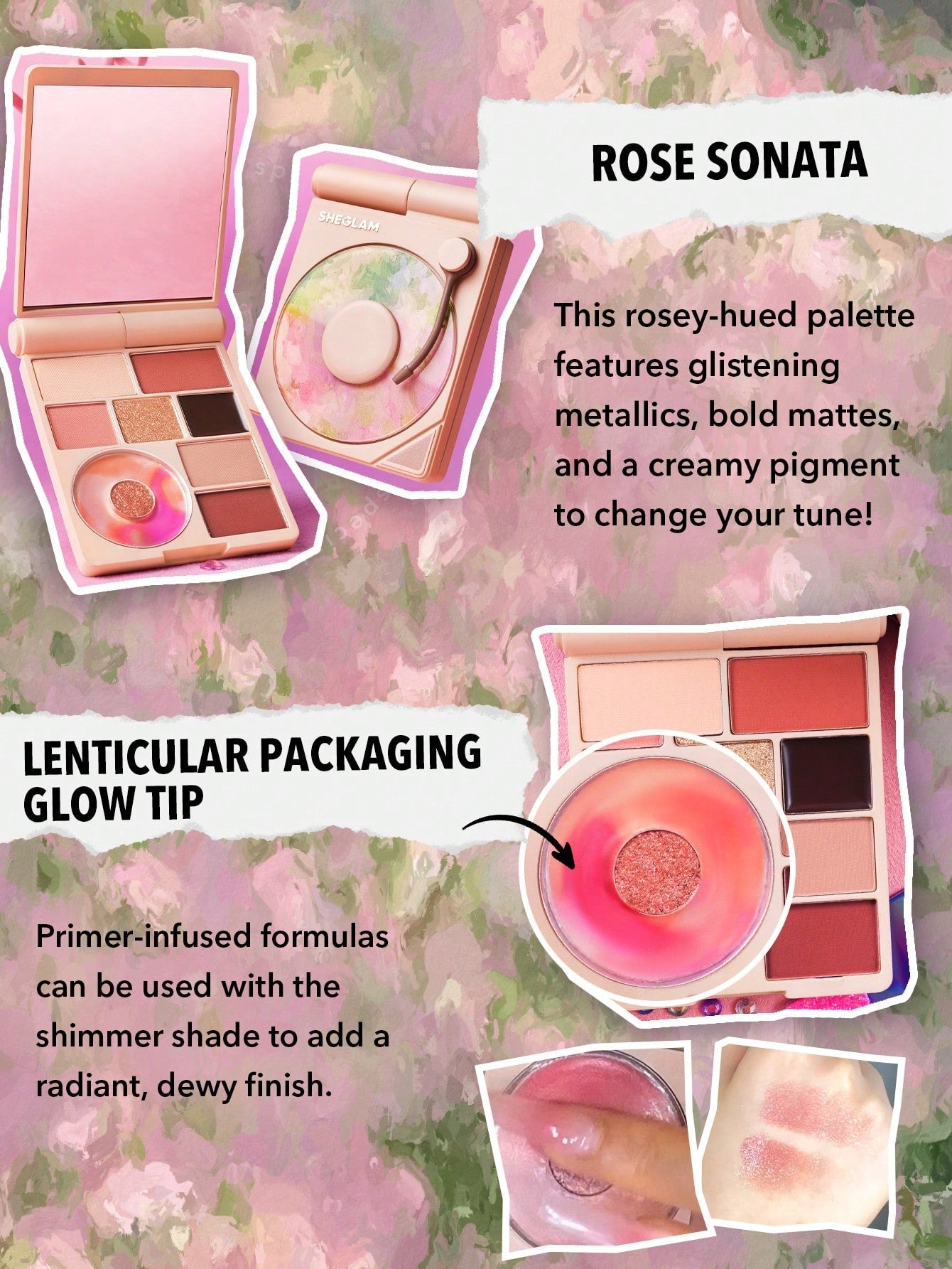 SHEGLAM Rose Sonata Eyeshadow Palette — 8 Shades