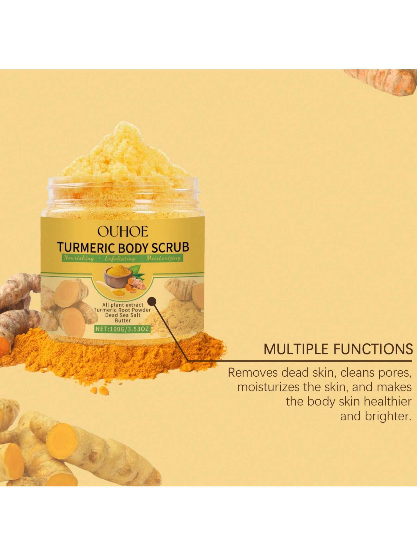 OUHOE Turmeric Body Scrub | 100g / 3.53 oz
