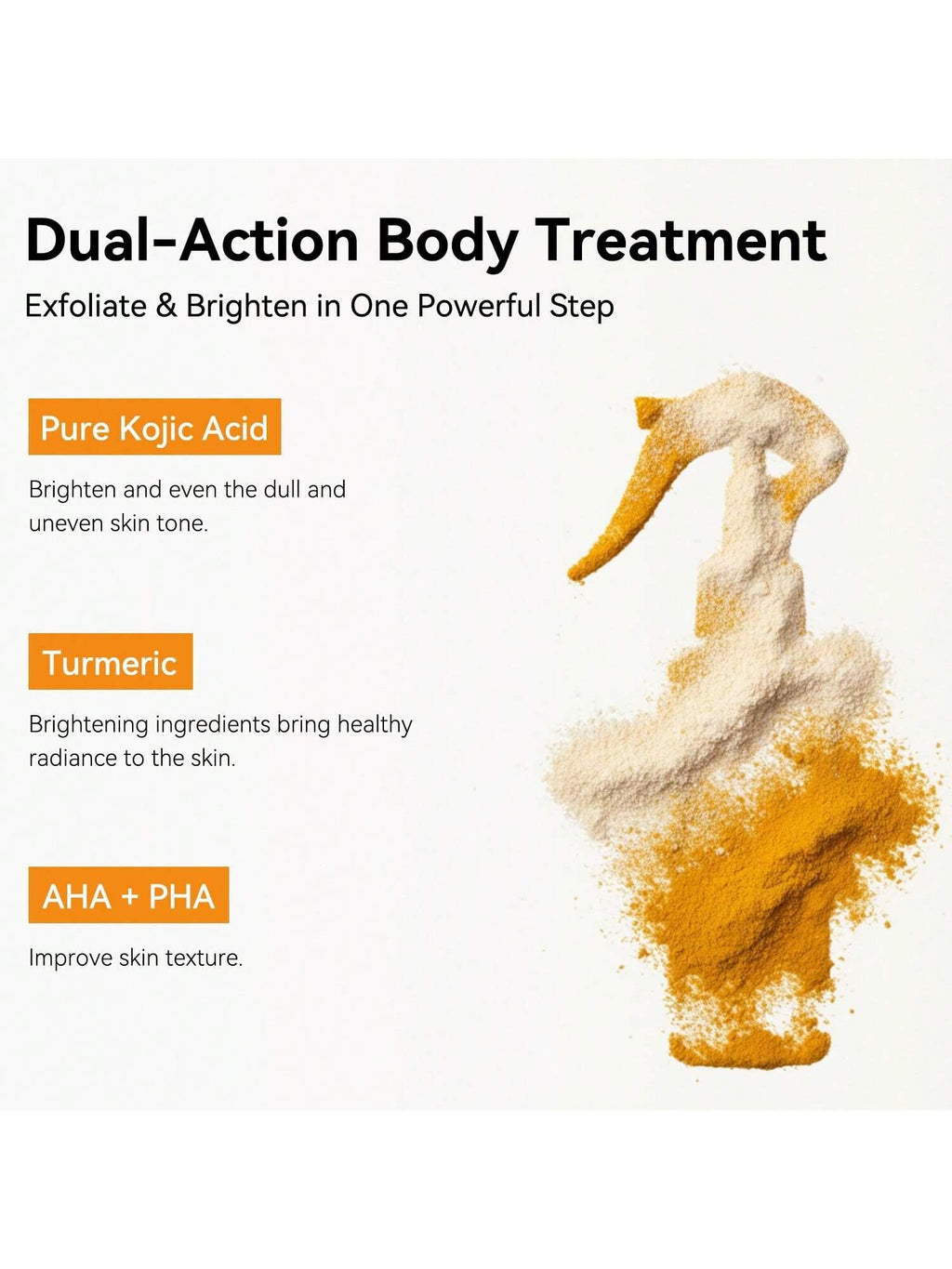 Lanemay Exfoliating Kojic Acid Turmeric Peeling Spray | KP Bump Eraser Body & Foot Exfoliator | 100ml / 3.381 fl oz