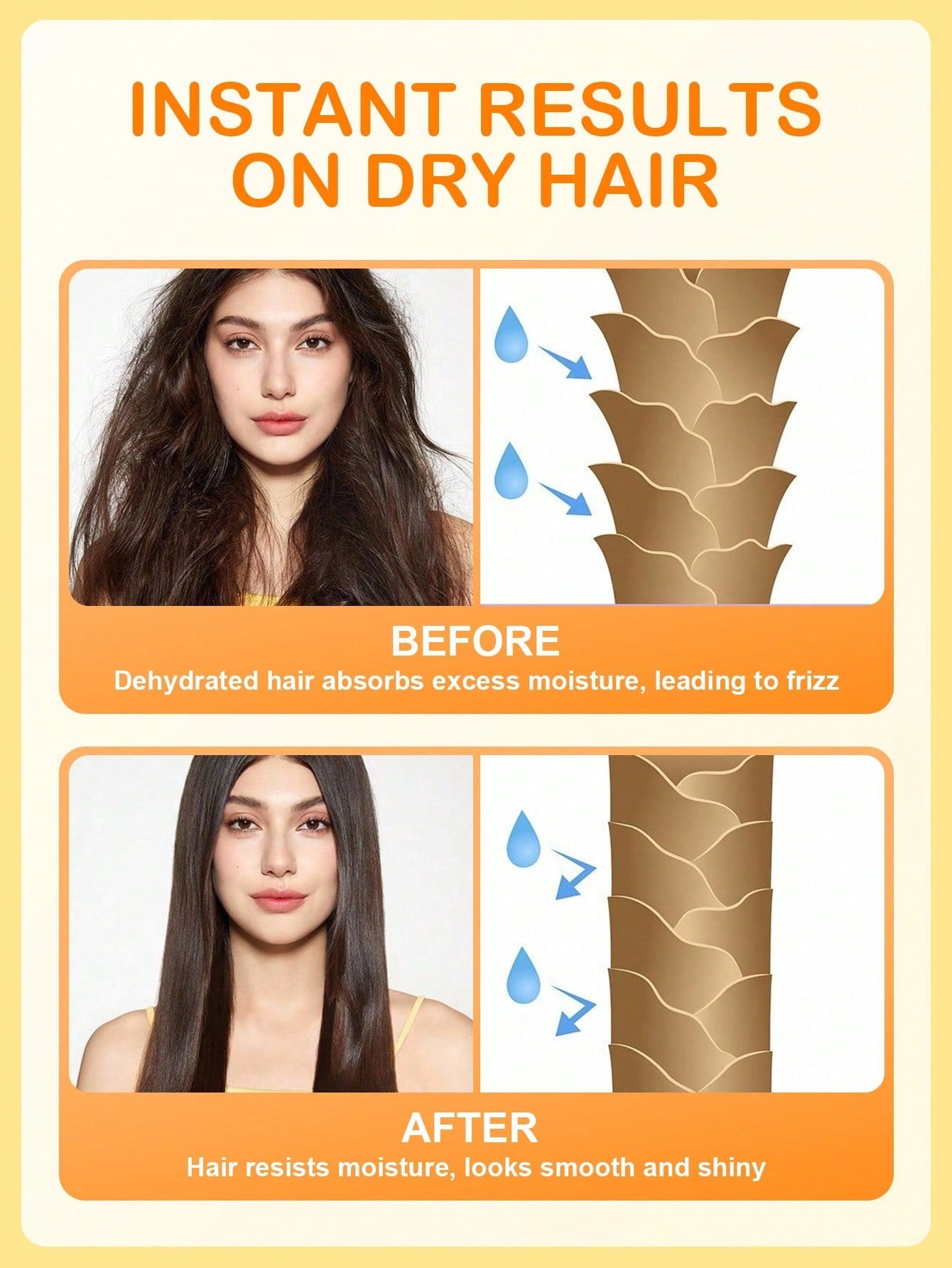 Slow 8 Day Anti-Frizz Hair Essential Oil — Argan, Camellia & Macadamia Oil | Huile Essentielle Anti-Frisottis
