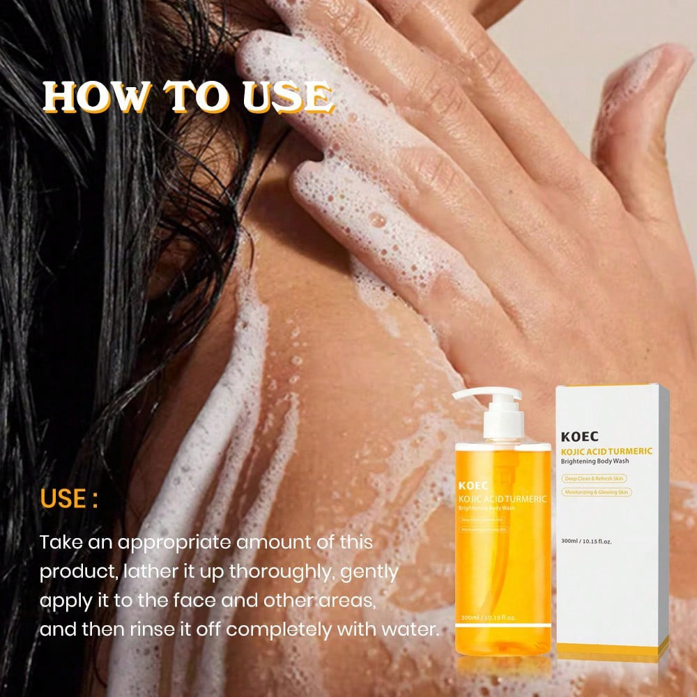 KOEC Kojic Acid Turmeric Brightening Body Wash | 300ml / 10.15 fl oz