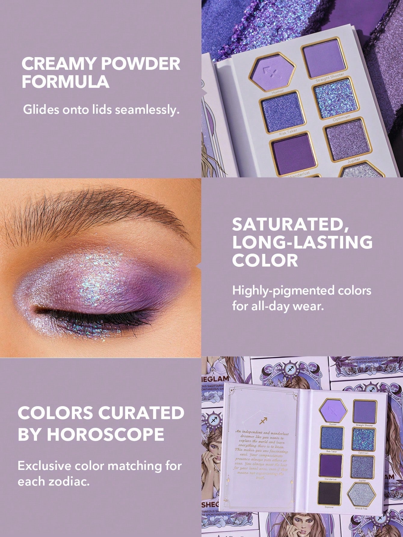 SHEGLAM Spontaneous Sagittarius Eyeshadow Palette — 8 Shades