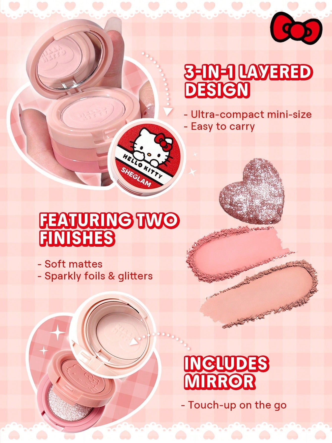 SHEGLAM x Hello Kitty 3-in-1 Layered Eyeshadow Mini