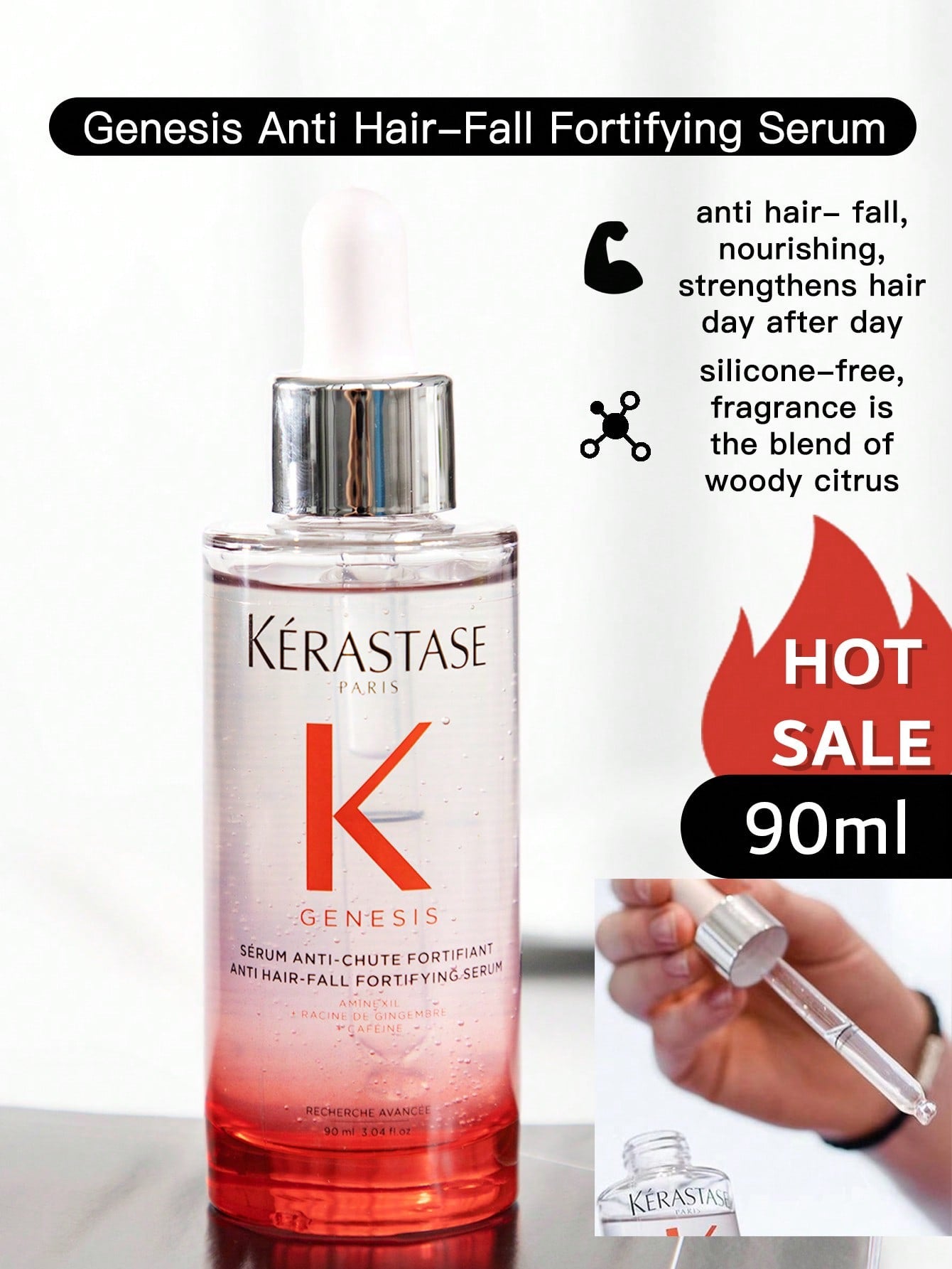 Kérastase Genesis Anti Hair-Fall Fortifying Serum — 90ml / 3.04 fl oz