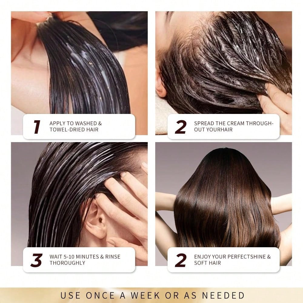 Keratin & Collagen Repair Hair Mask — Deep Repair Treatment | Argan Oil, Wheat Protein & Aloe Vera