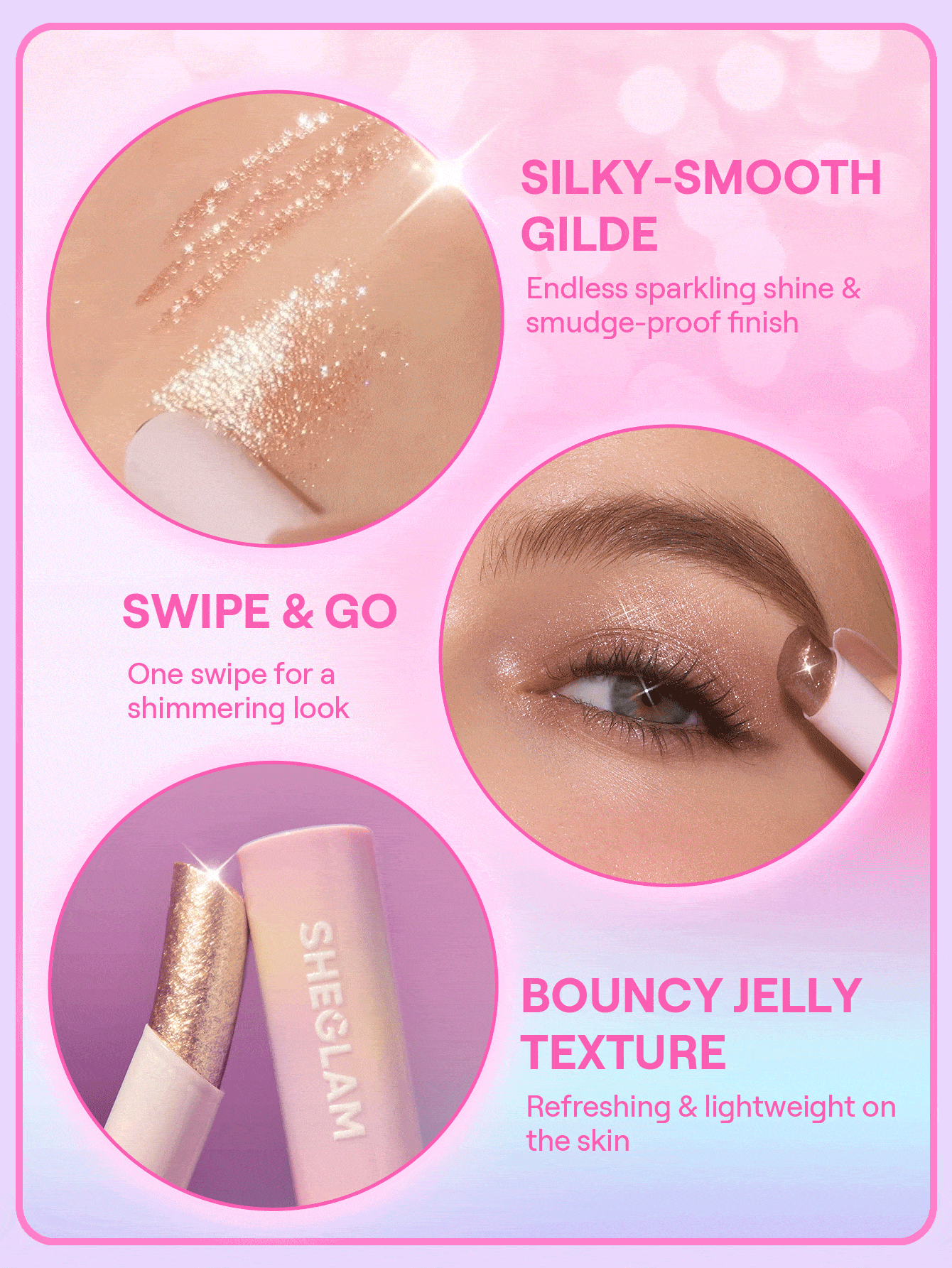 SHEGLAM Glitter Eyeshadow Stick — 4-Pack
