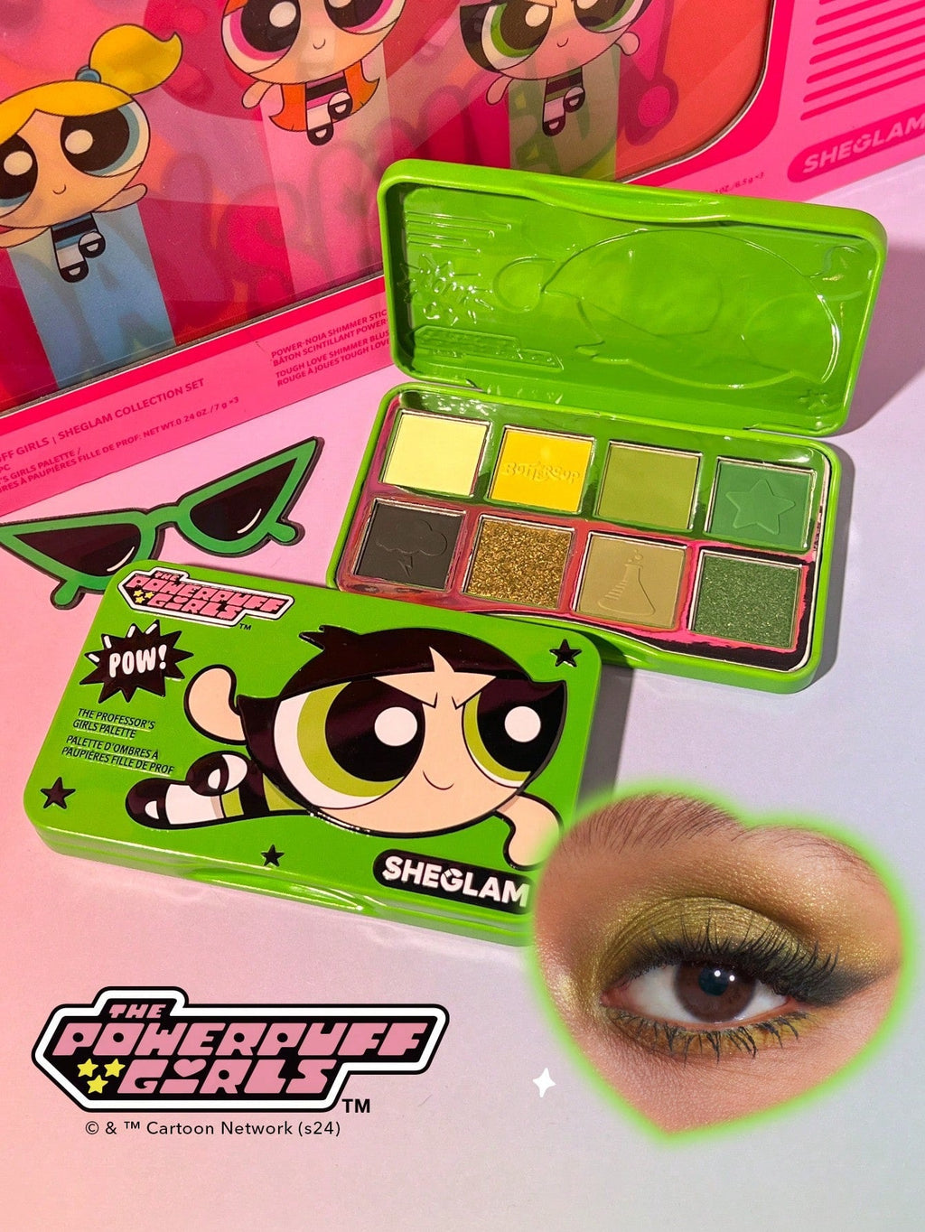 SHEGLAM x The Powerpuff Girls The Professor’s Girls’ Palette — Buttercup — 8 Shades