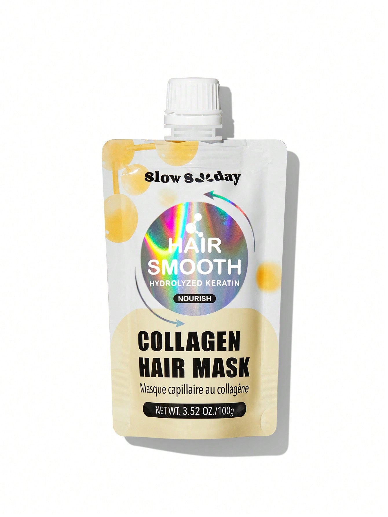 Slow 8 Day Hair Smooth Collagen Hair Mask — Hydrolyzed Keratin & Rosemary Extract | 100g / 3.52 oz