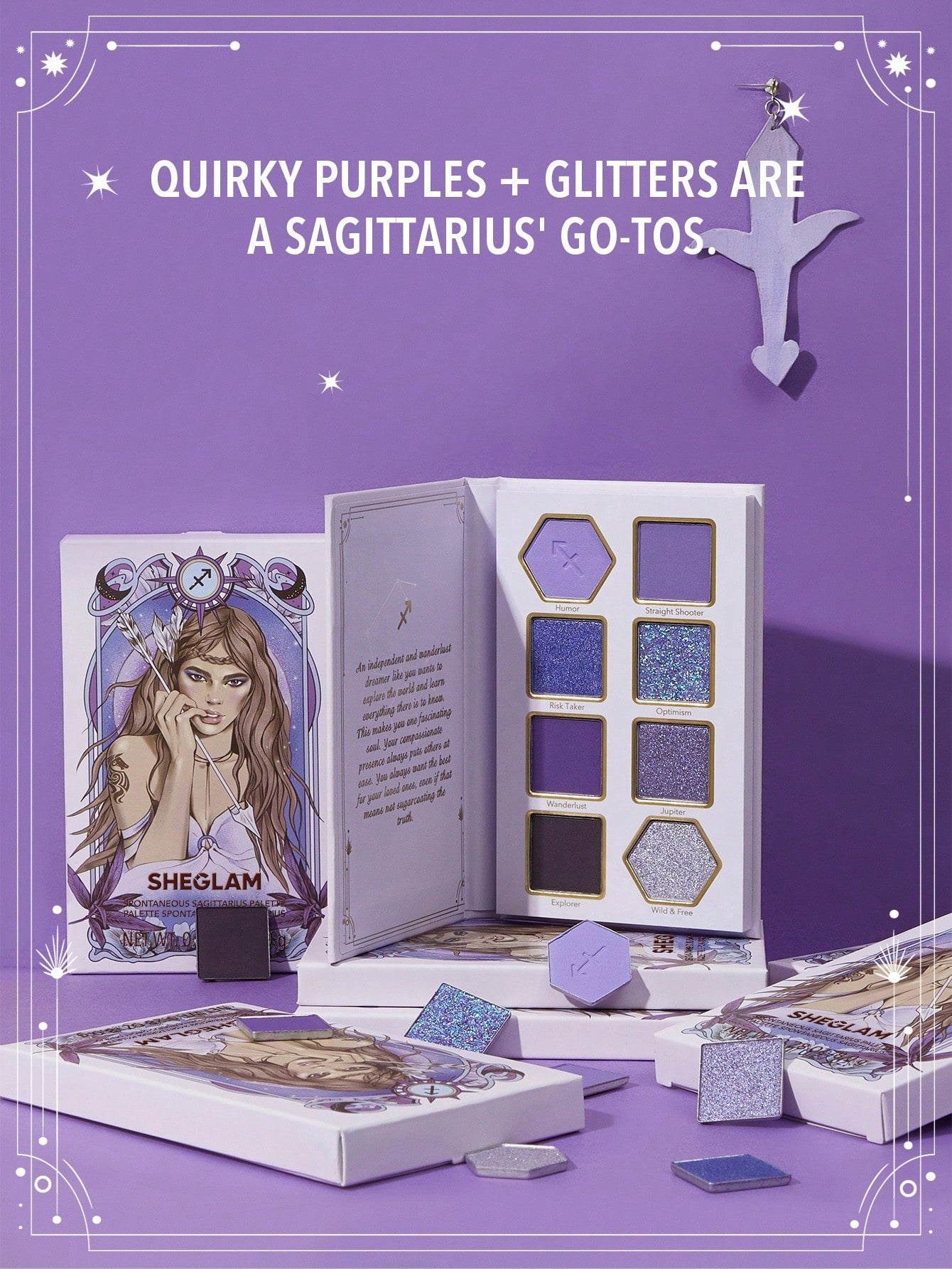 SHEGLAM Spontaneous Sagittarius Eyeshadow Palette — 8 Shades