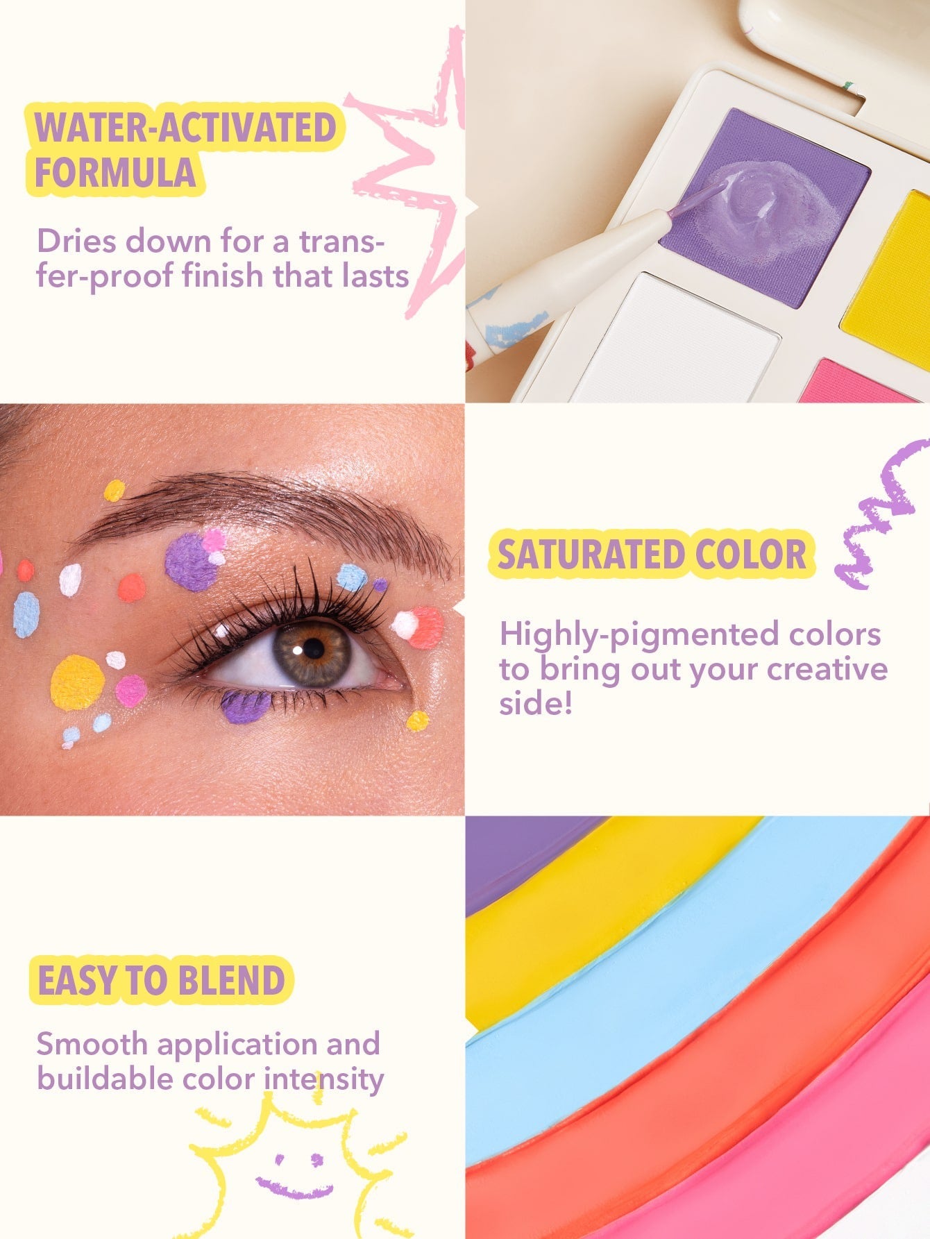 SHEGLAM Art Class Water-Activated Eyeshadow Palette — 6 Shades