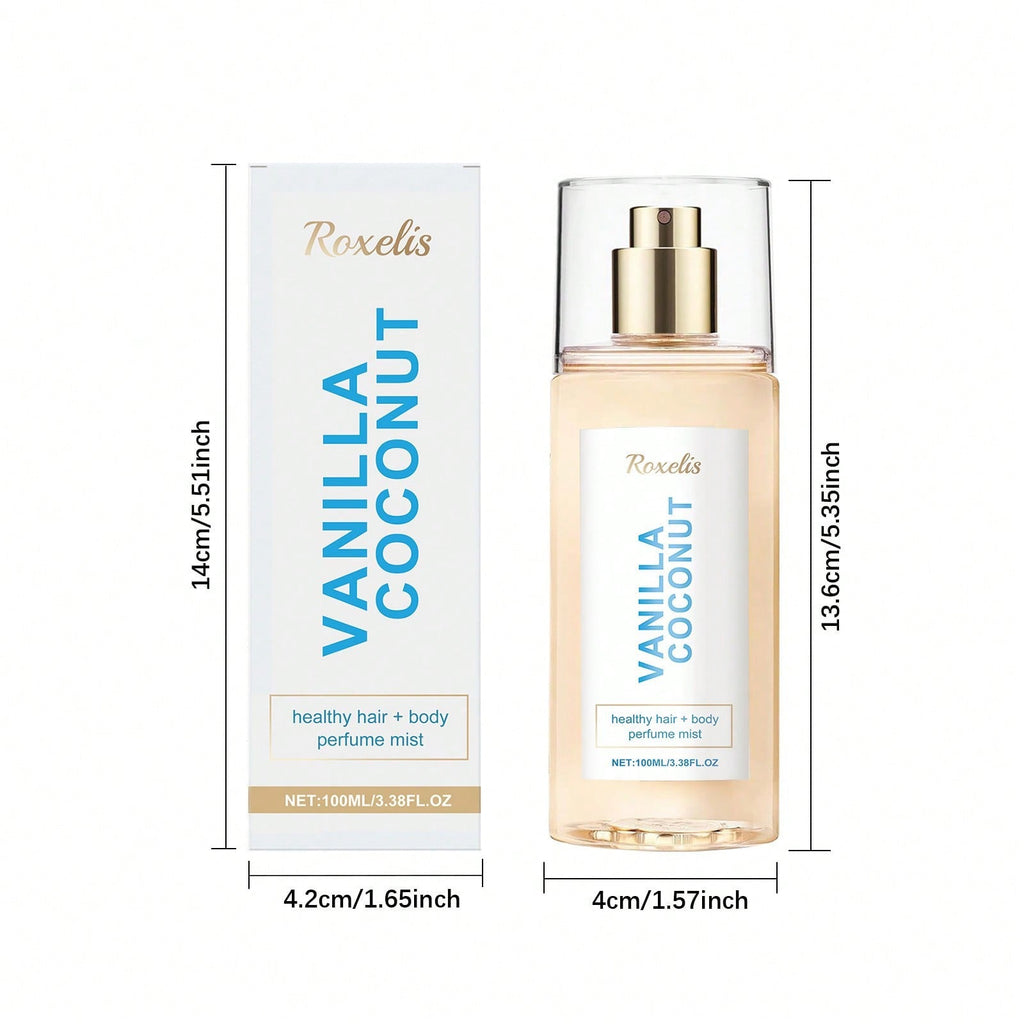 Roxelis Vanilla Coconut Healthy Hair & Body Perfume Mist — 100ml / 3.38 fl oz