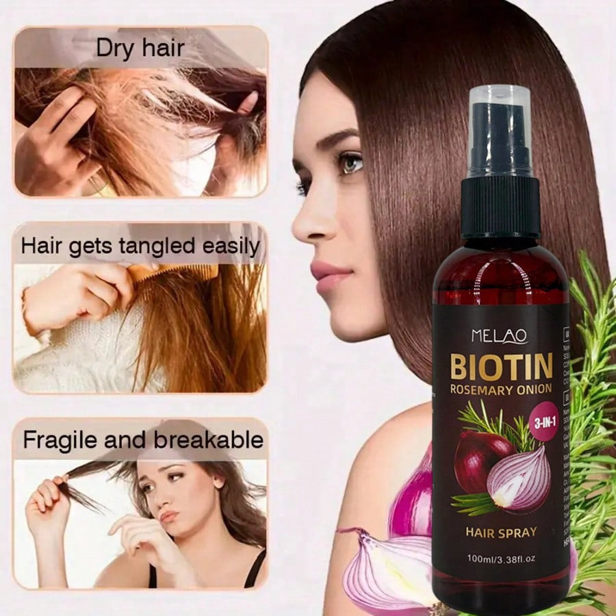 Melao Biotin Rosemary Onion 3-in-1 Hair Spray — 100ml / 3.38 fl oz