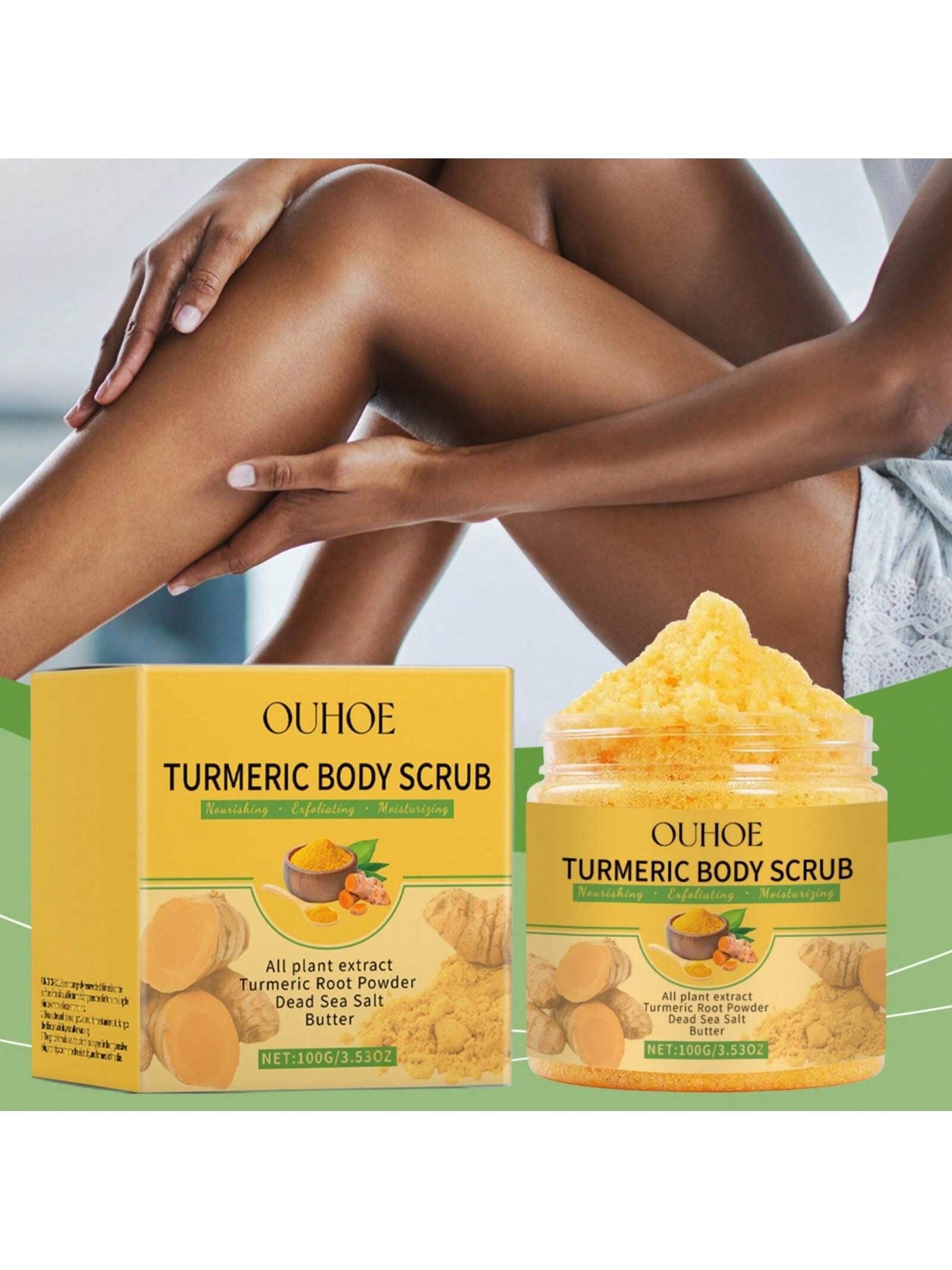 OUHOE Turmeric Body Scrub | 100g / 3.53 oz
