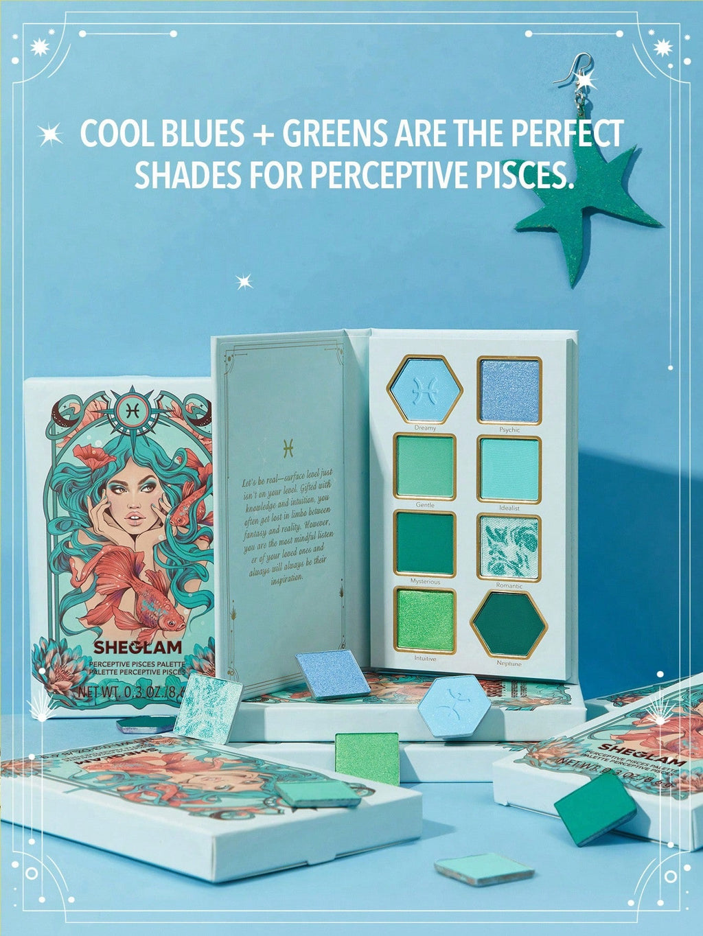 SHEGLAM Perceptive Pisces Eyeshadow Palette — 8 Shades