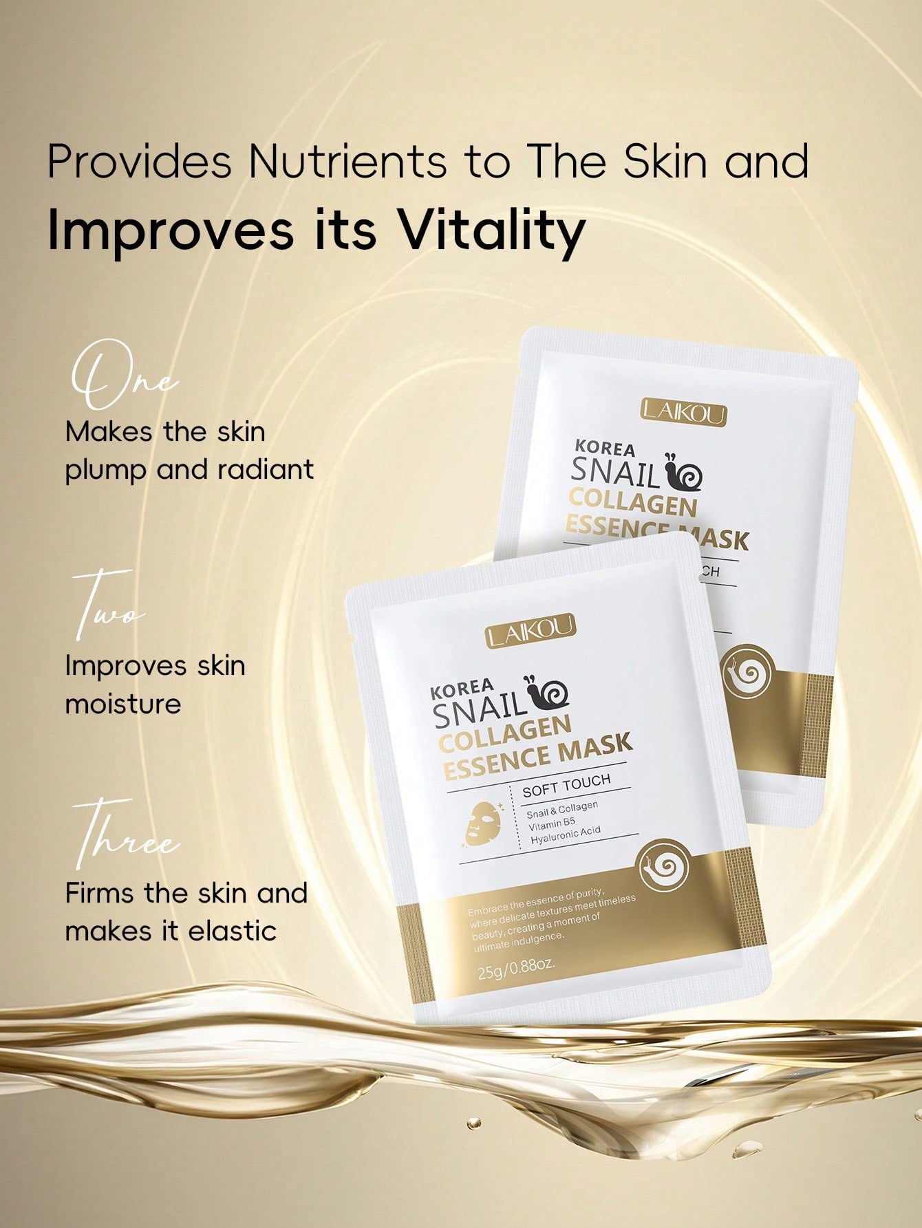 LAIKOU Korea Snail Collagen Essence Mask — 25g