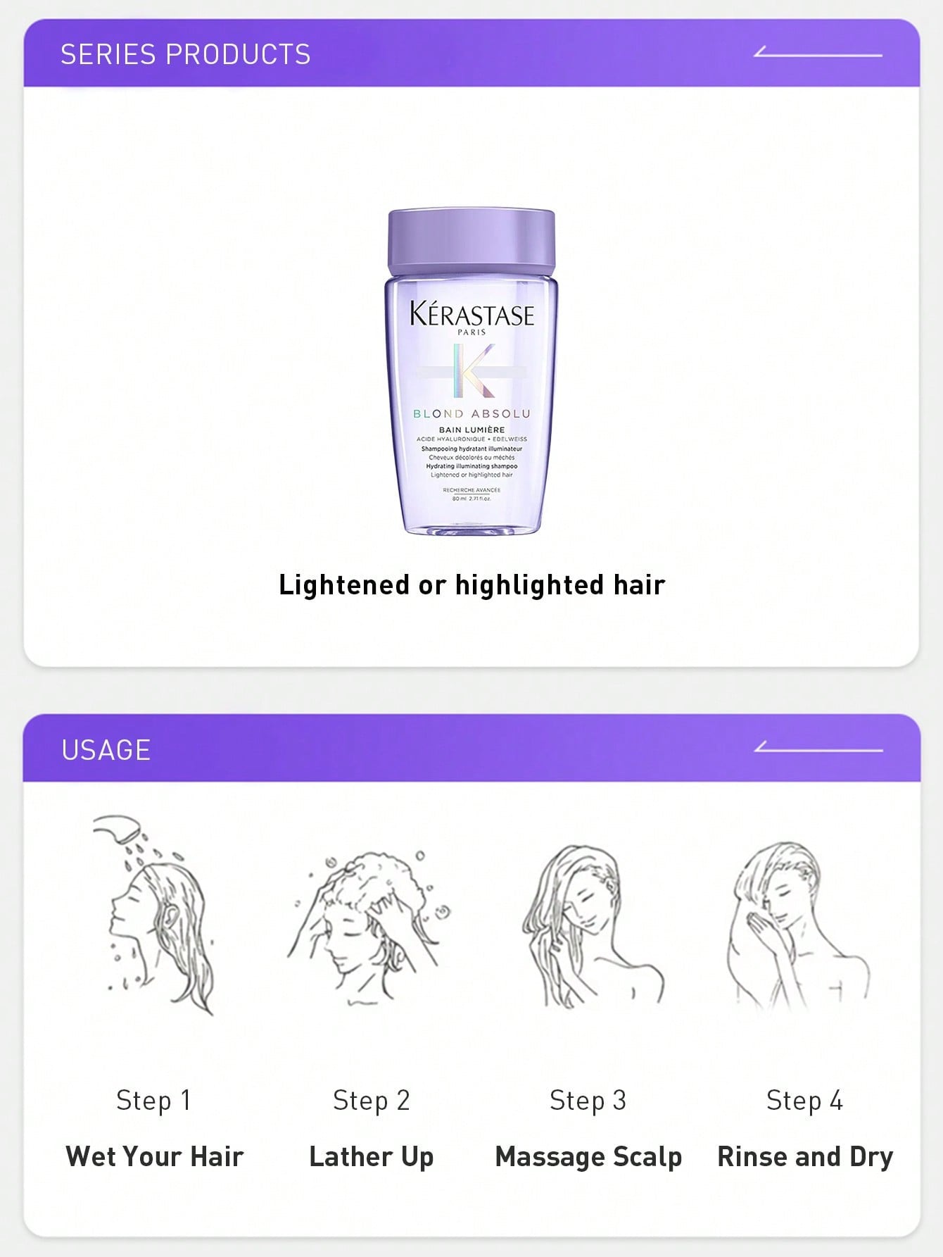 Kérastase Blond Absolu Bain Lumière Hydrating Illuminating Shampoo — 80ml / 2.71 fl oz