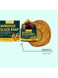 OceAura Morocco Black Soap | Skin-Soften Soap for Bath, Spa & Body Care | 100g / 3.53 oz