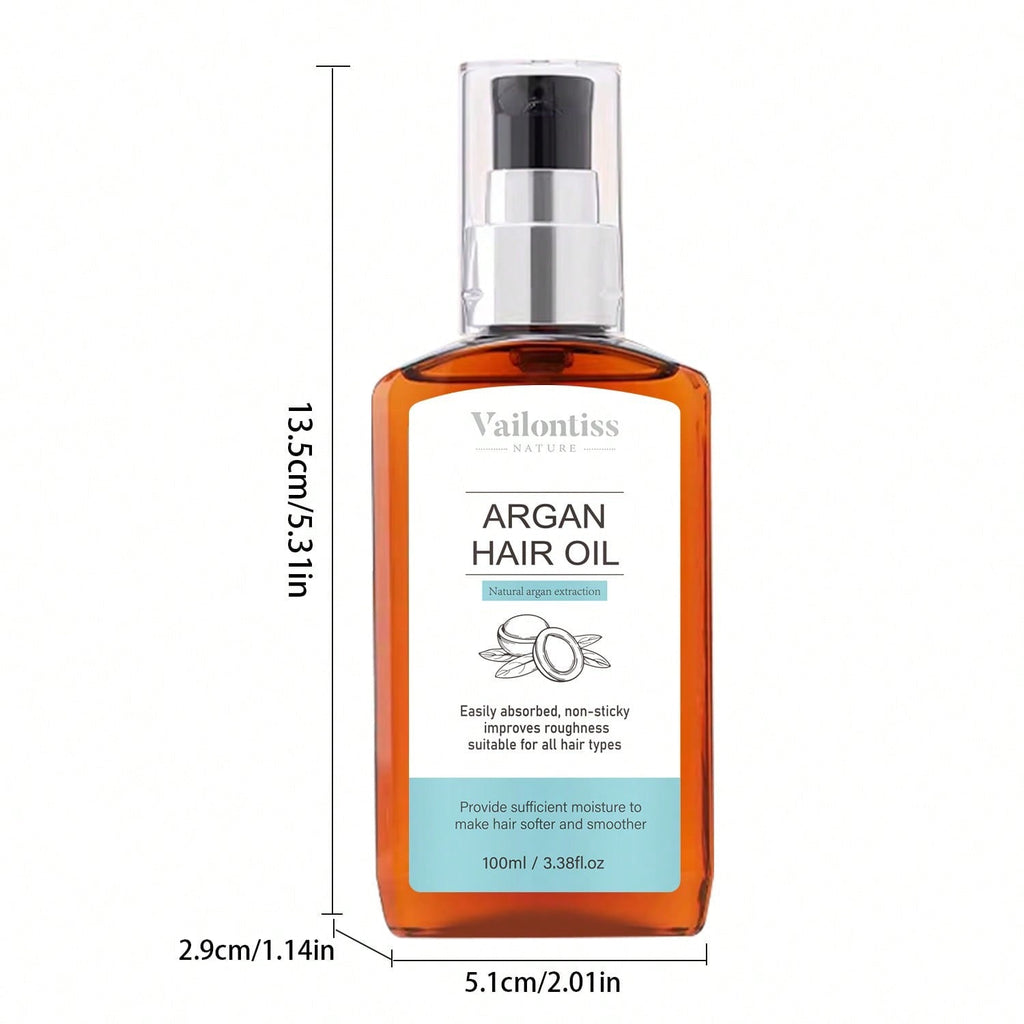 Vailontiss Nature Argan Hair Oil — Natural Argan Extraction | 100ml / 3.38 fl oz