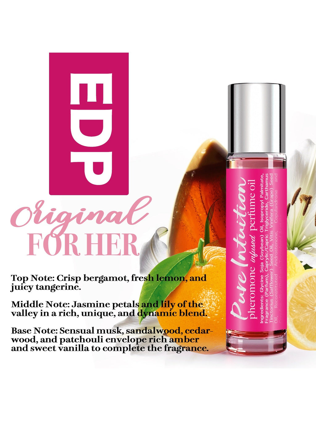 Pure Intuition Pheromone Infused Perfume Oil — Roll-on EDP For Her 10ml / 0.34 fl oz