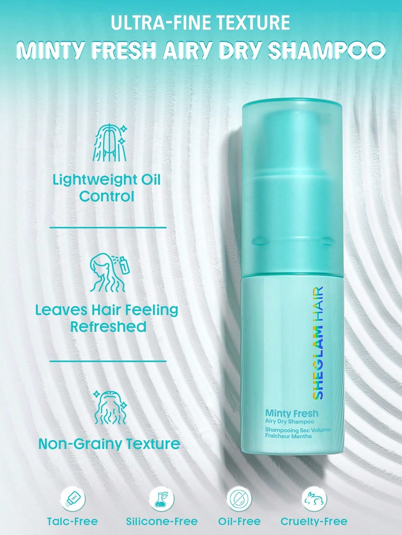 SHEGLAM Minty Fresh Airy Dry Shampoo — Volumize & Refresh Greasy Roots | 27g