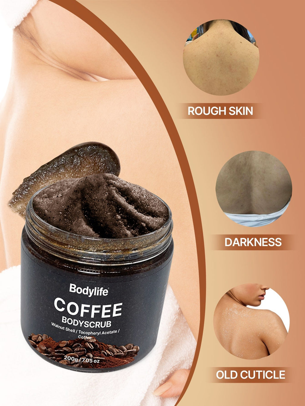 Bodylife Coffee Body Scrub | 200g / 7.05 oz