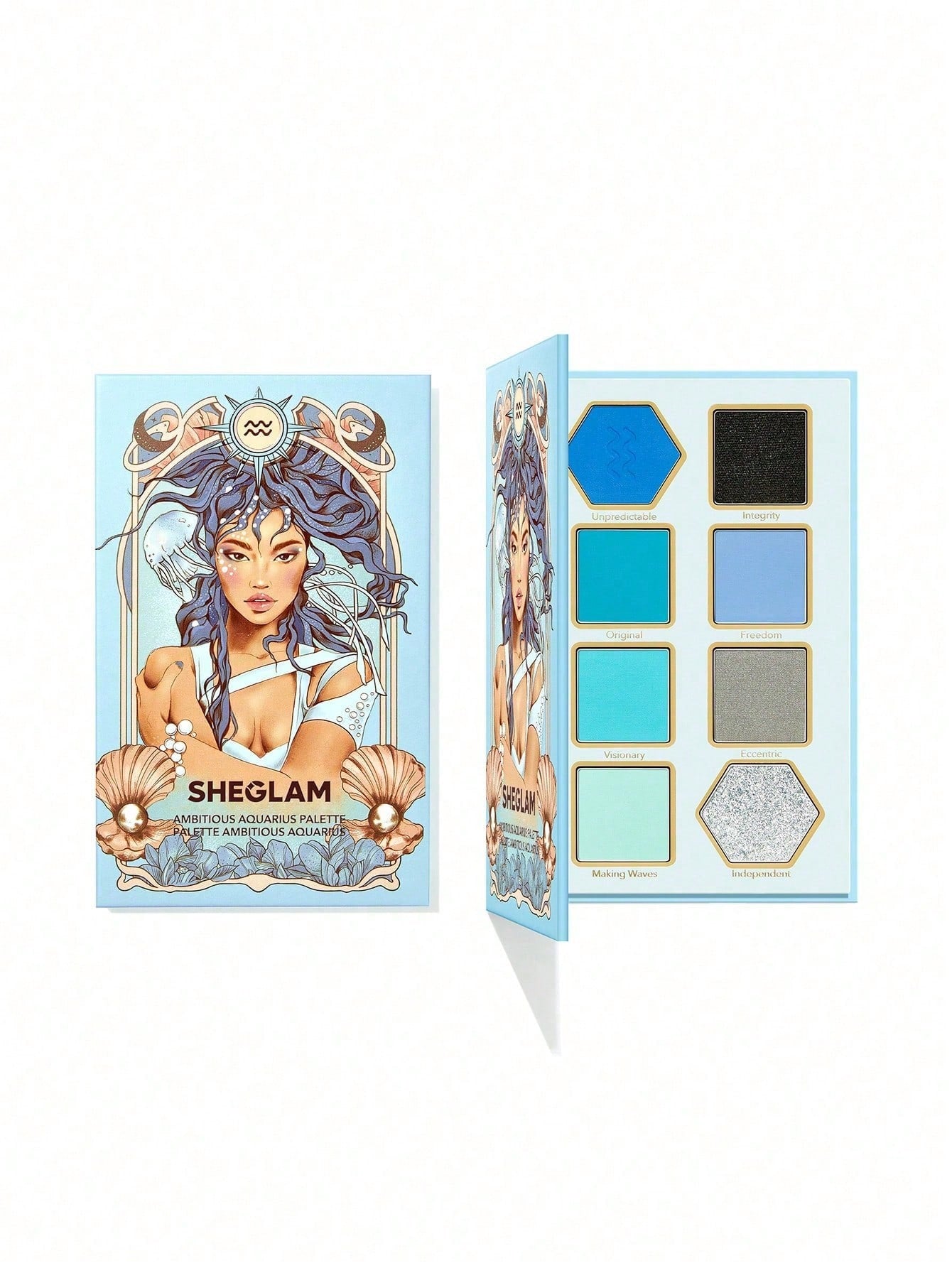 SHEGLAM Ambitious Aquarius Eyeshadow Palette — 8 Shades