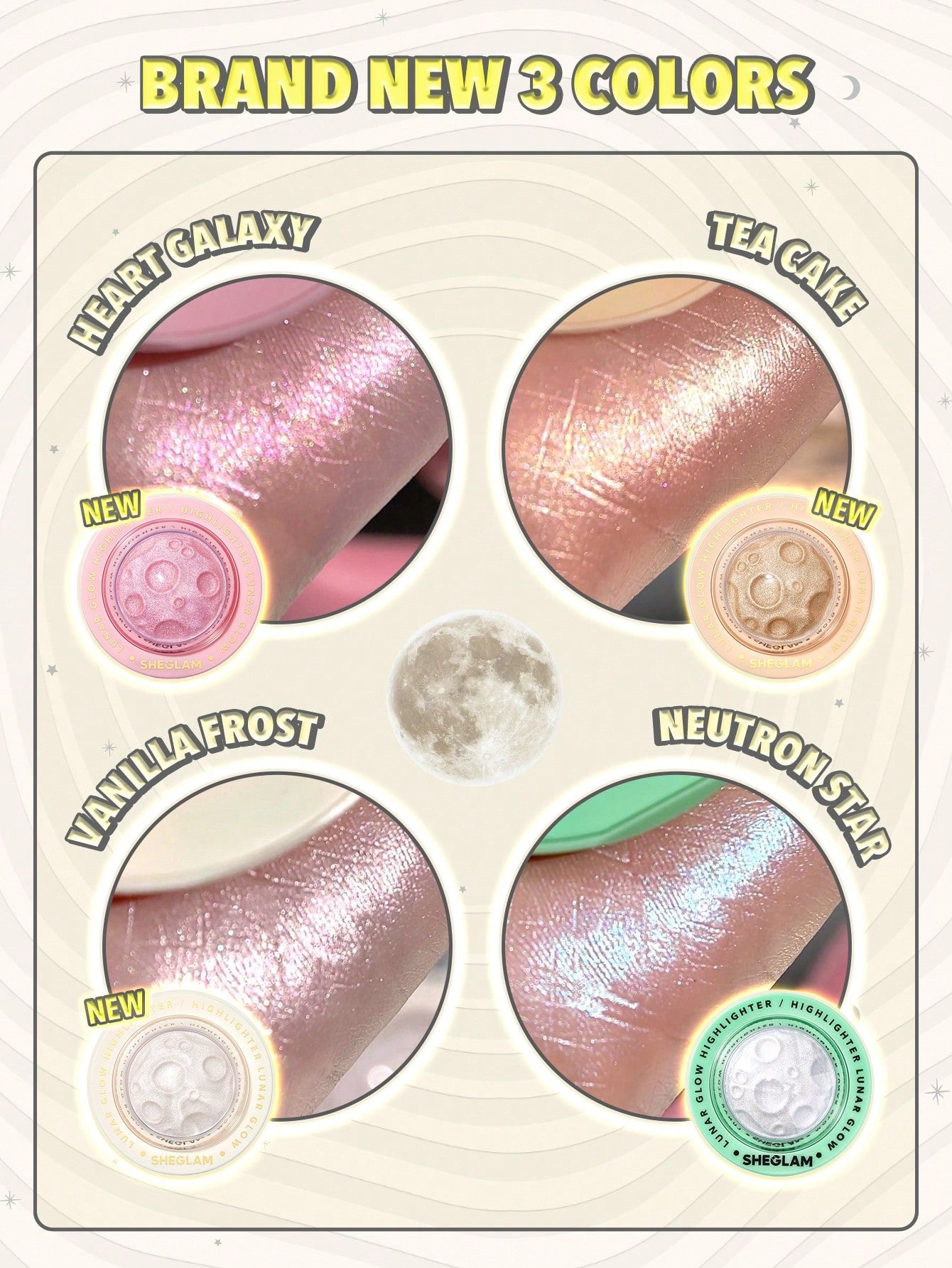 SHEGLAM Lunar Glow Highlighter — 3 Shades