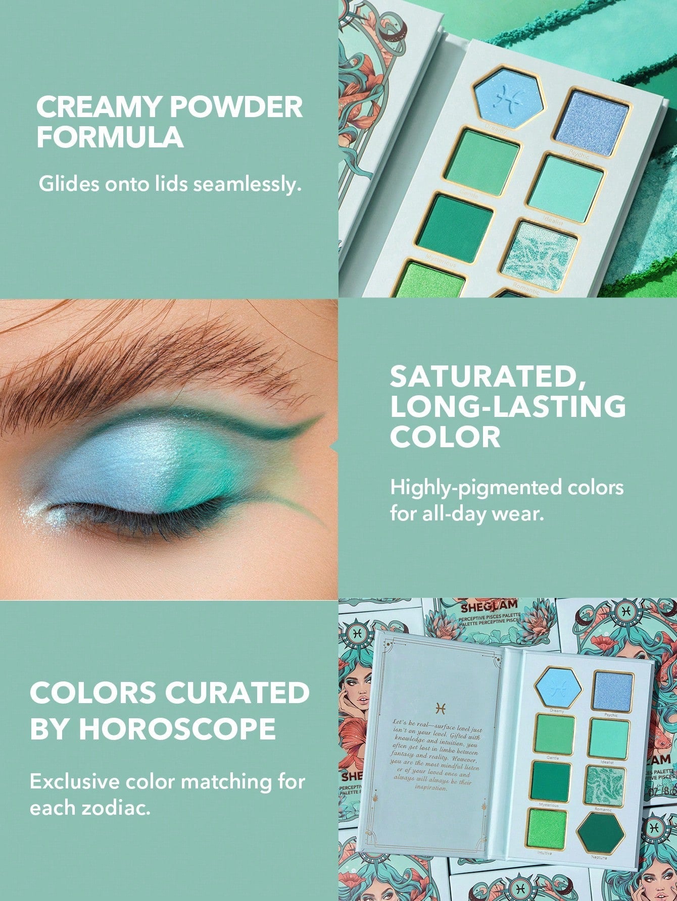 SHEGLAM Perceptive Pisces Eyeshadow Palette — 8 Shades