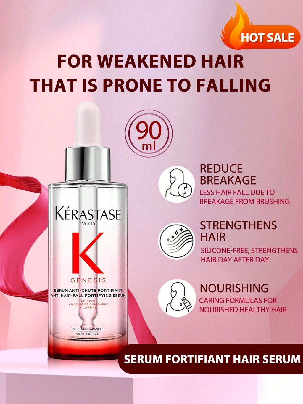 Kérastase Genesis Anti Hair-Fall Fortifying Serum — 90ml / 3.04 fl oz