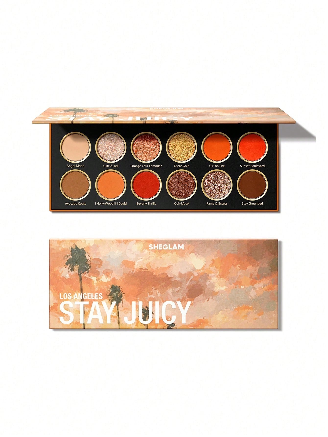 SHEGLAM Los Angeles Stay Juicy Eyeshadow Palette — 12 Shades