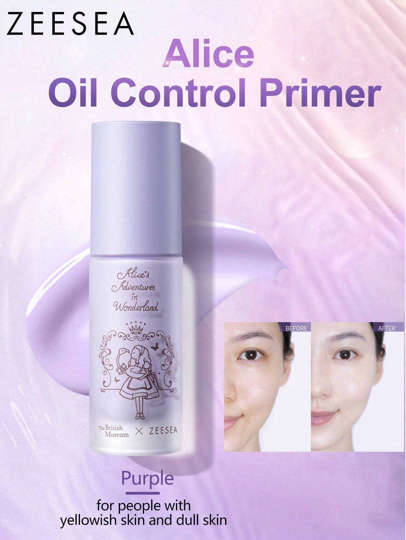 ZEESEA × The British Museum Alice Oil Control Primer — Alice's Adventures in Wonderland