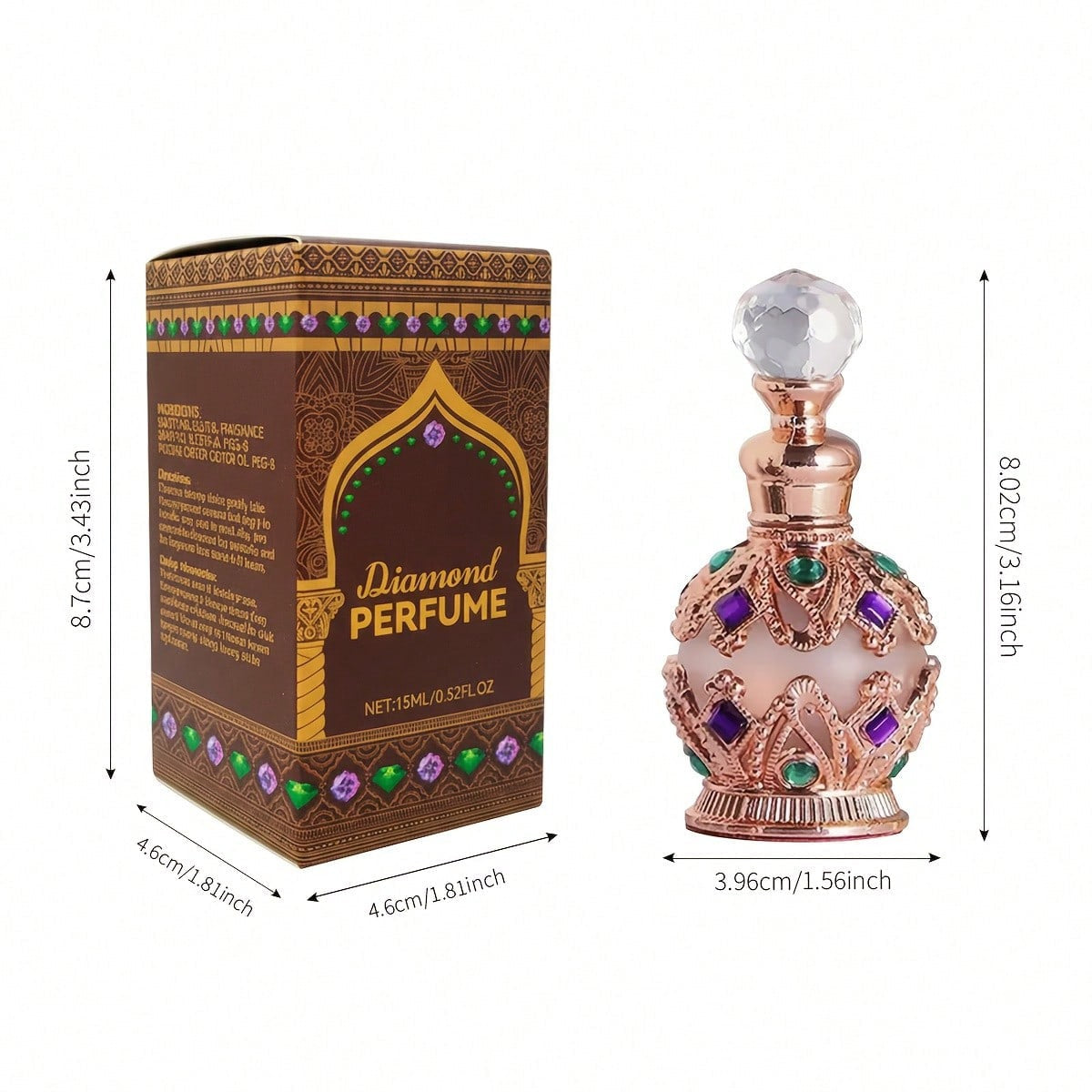 Diamond Perfume Arab Perfume Oil — 15ml / 0.52 fl oz