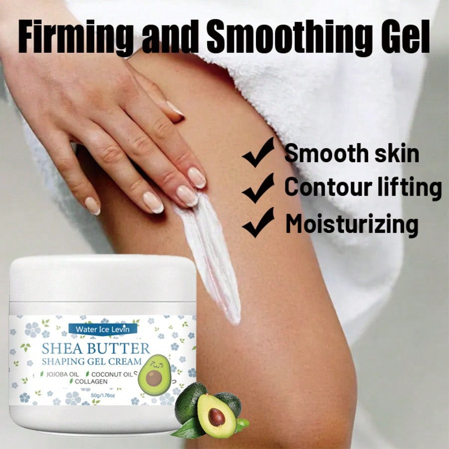 Water Ice Levin Shea Butter Shaping Gel Cream | Firming, Smoothing & Moisturising | Collagen, Jojoba Oil & Coconut Oil | 50g / 1.76 oz