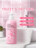 LAIKOU Japan Sakura Shampoo & Conditioner Set — Argan Oil, Shea Butter & Hyaluronic Acid | 400ml / 13.53 fl oz
