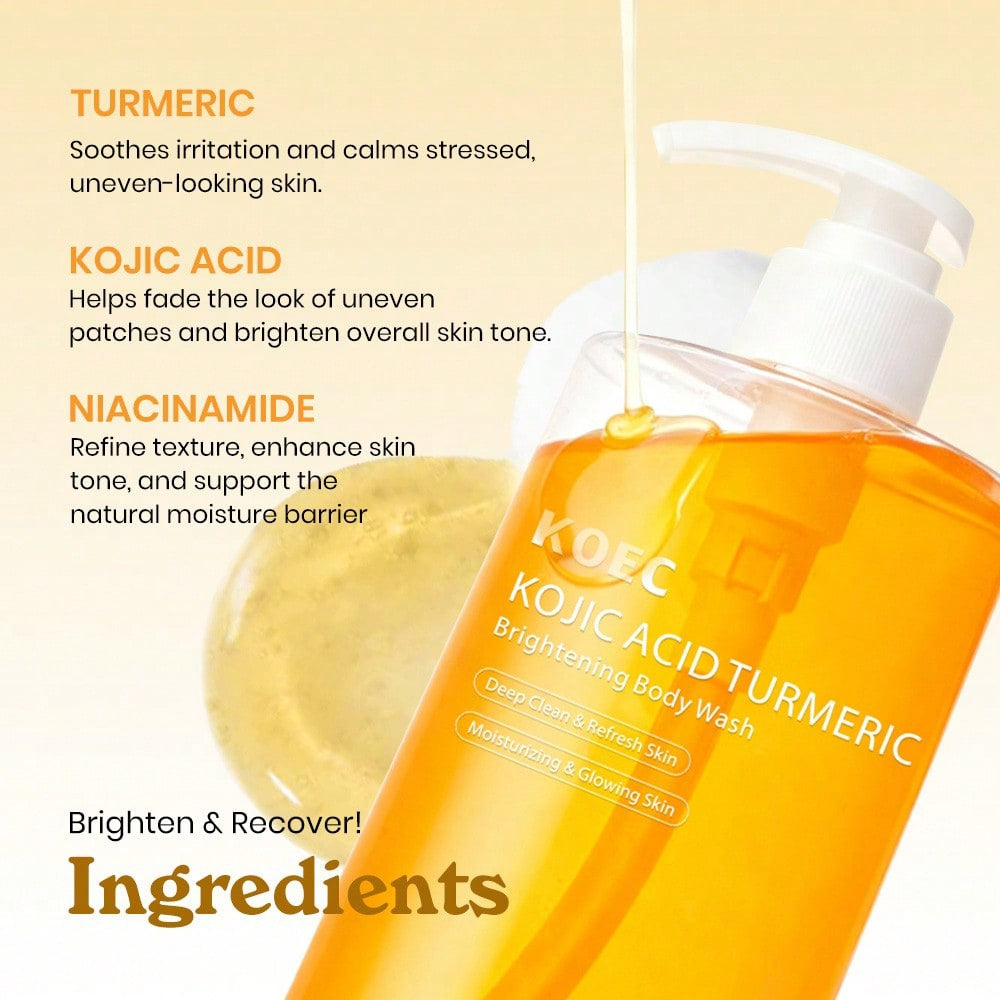 KOEC Kojic Acid Turmeric Brightening Body Wash | 300ml / 10.15 fl oz