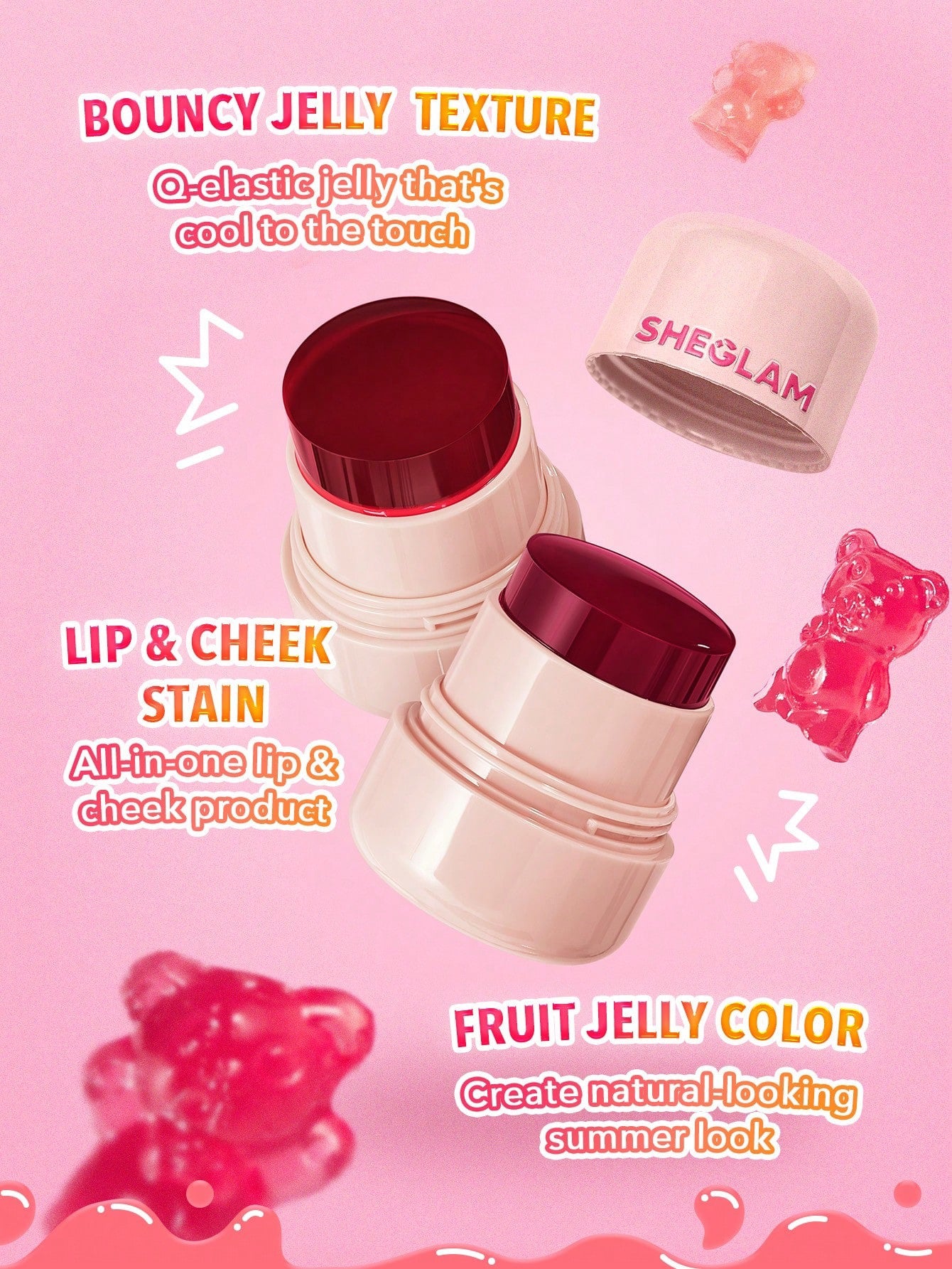 SHEGLAM Jelly Glow Blush Stick — 4 Shades