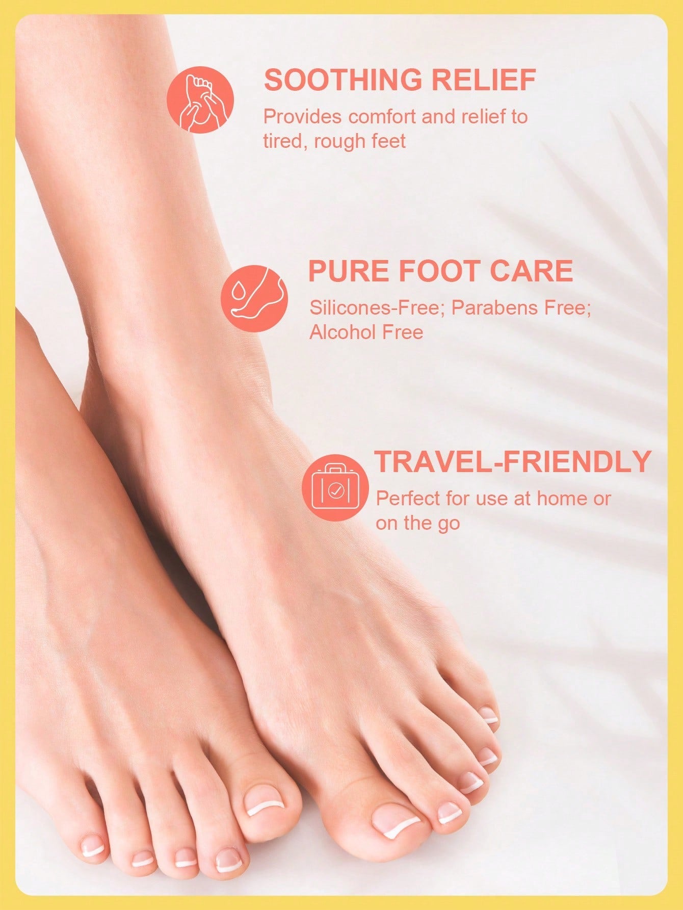 Slow Sunday Peach Soothing Foot Cream | Full Body Softness | Soothing Relief, Pure Foot Care & Travel-Friendly | Peach Extract, Olive Oil & Vitamin E