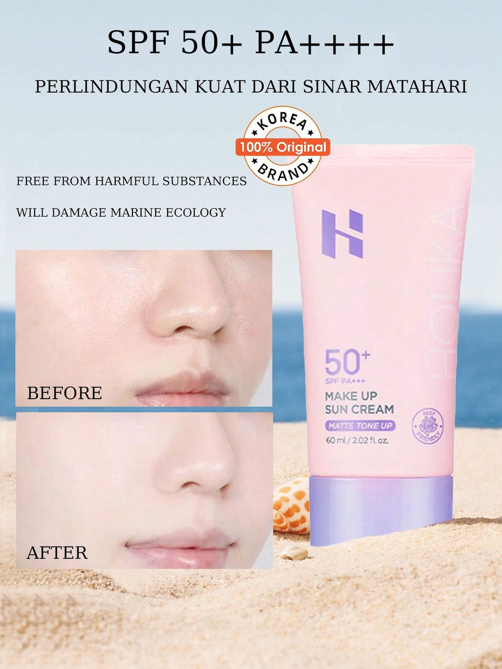 Holika Holika Make Up Sun Cream SPF 50+ — Tone Up (Matte & Moisture Dewy)