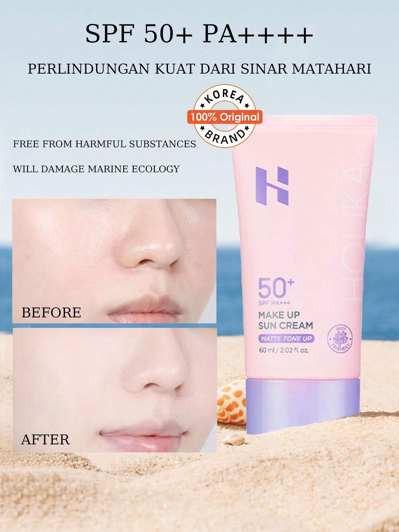 Holika Holika Make Up Sun Cream SPF 50+ — Tone Up (Matte & Moisture Dewy)