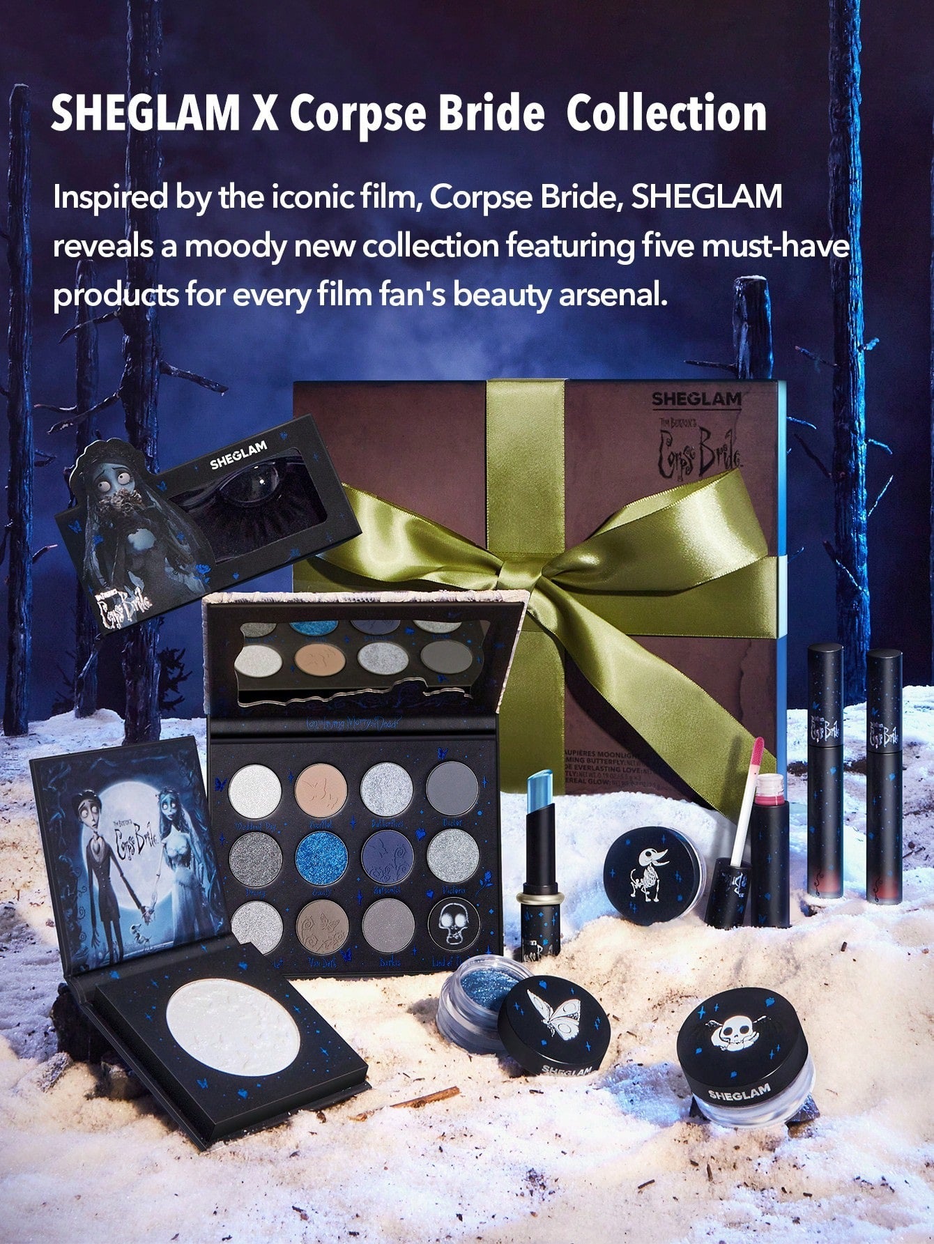 SHEGLAM x Tim Burton’s Corpse Bride Moonlight Eyeshadow Palette — 12 Shades
