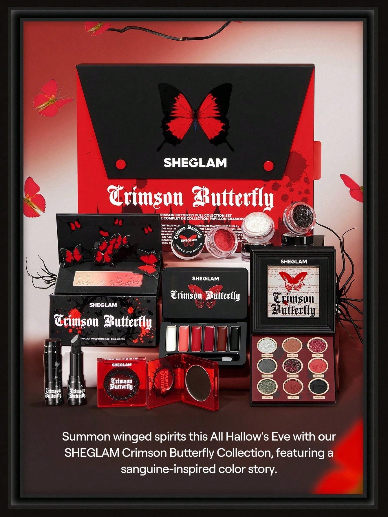 SHEGLAM Crimson Butterfly Eyeshadow Palette — 9 Shades