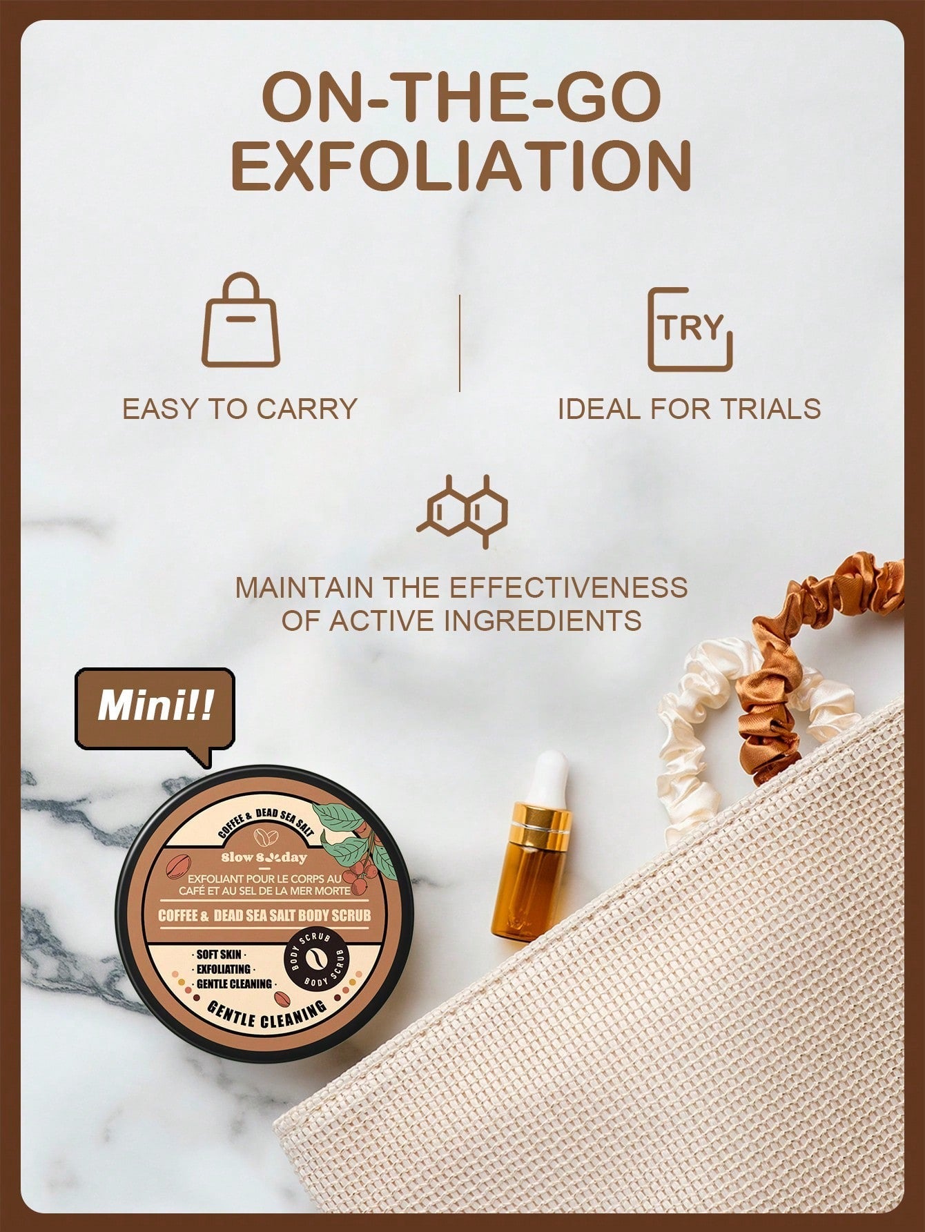 Slow 8 Day Coffee & Dead Sea Salt Body Scrub | 100g