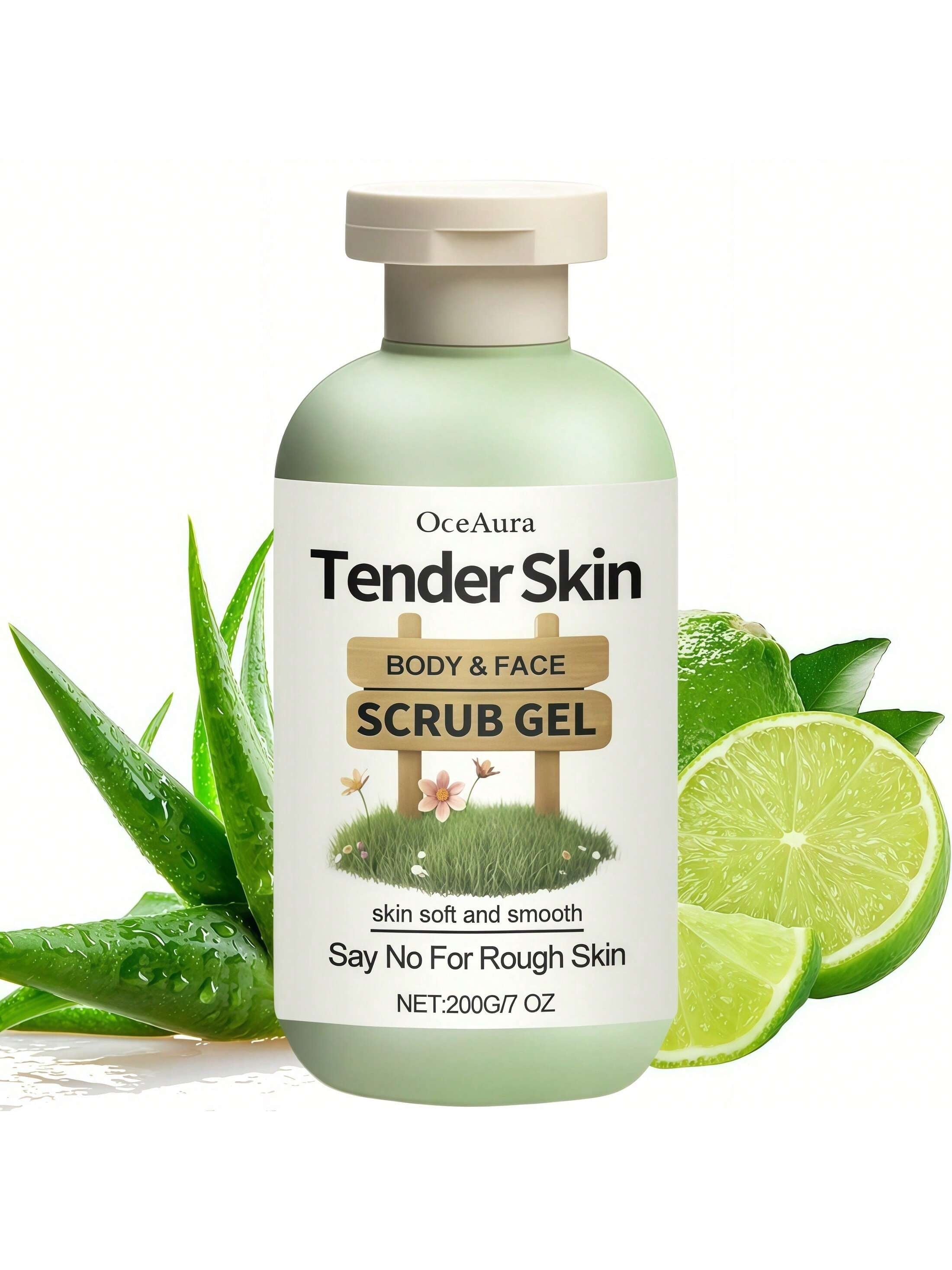 OceAura Tender Skin Body & Face Scrub Gel | 200g / 7 oz