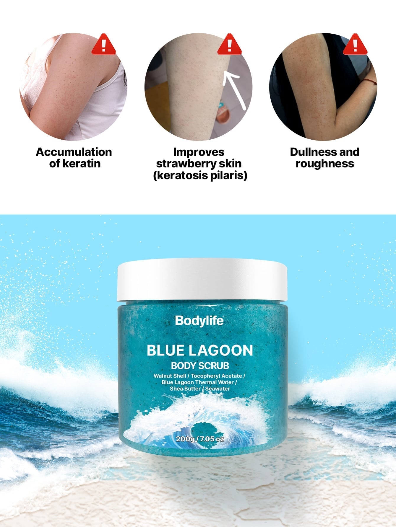 Bodylife Blue Lagoon Body Scrub | 200g / 7.05 oz